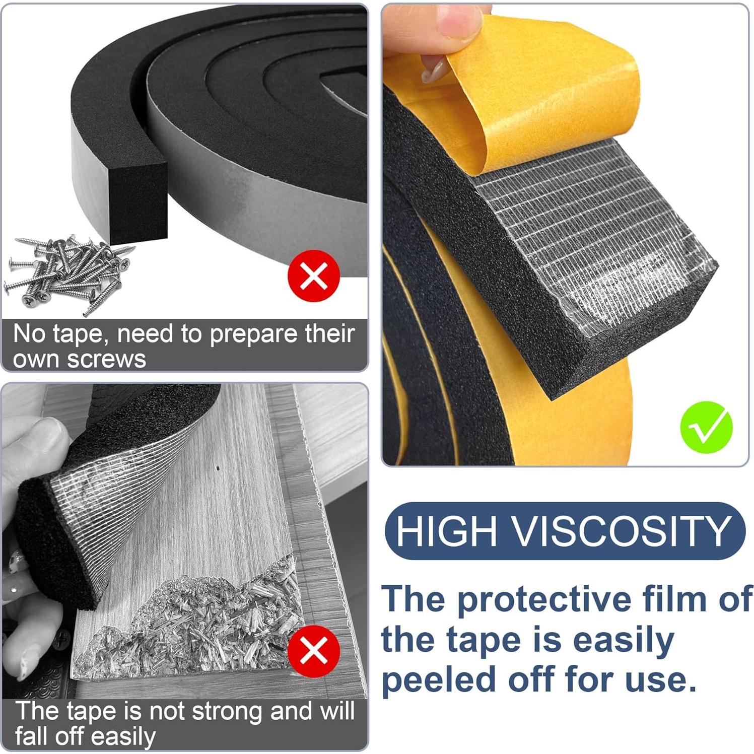 Tiras de Cierre de Espuma Autoadhesivas SFNSM 6.6ft PU