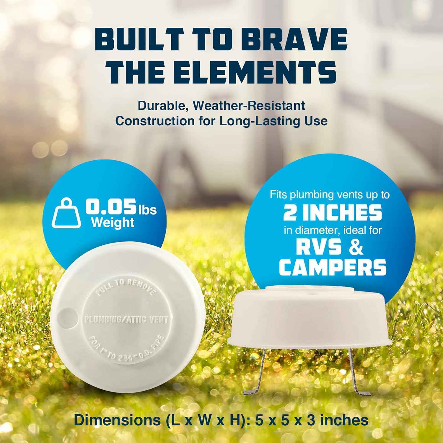 Tapa de Ventilación de Plomería Camco 40034 Blanco Polar