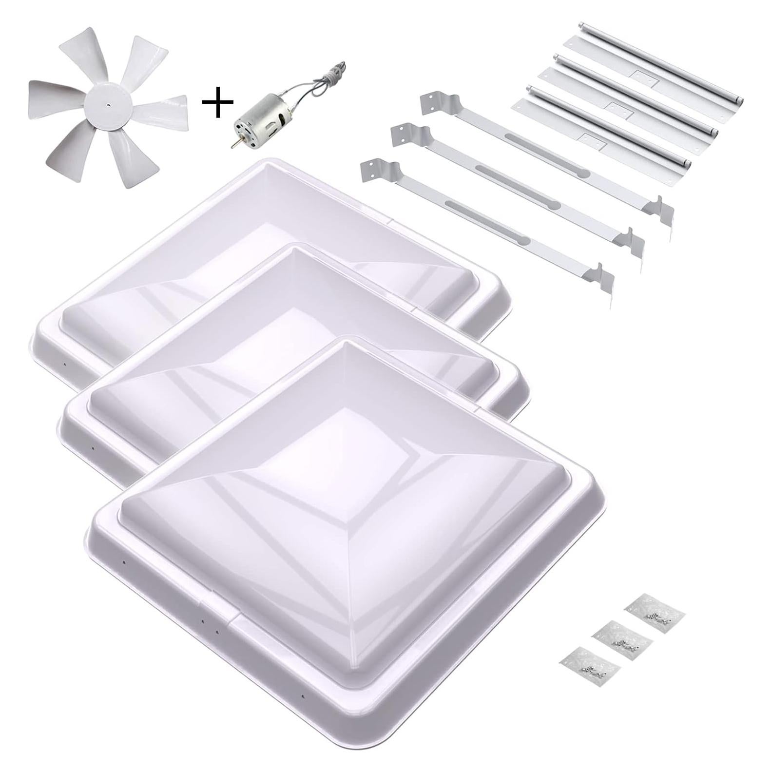 Cubierta de Ventilación de Techo RV LQKUMJG 14" + Ventilador 12V