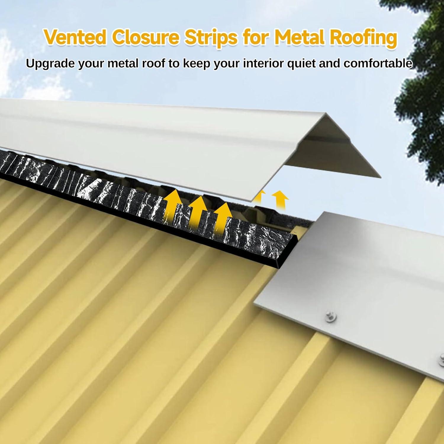 Tiras de Cierre de Techo de Metal KEOHOLI - 2 Piezas 448.2 cm