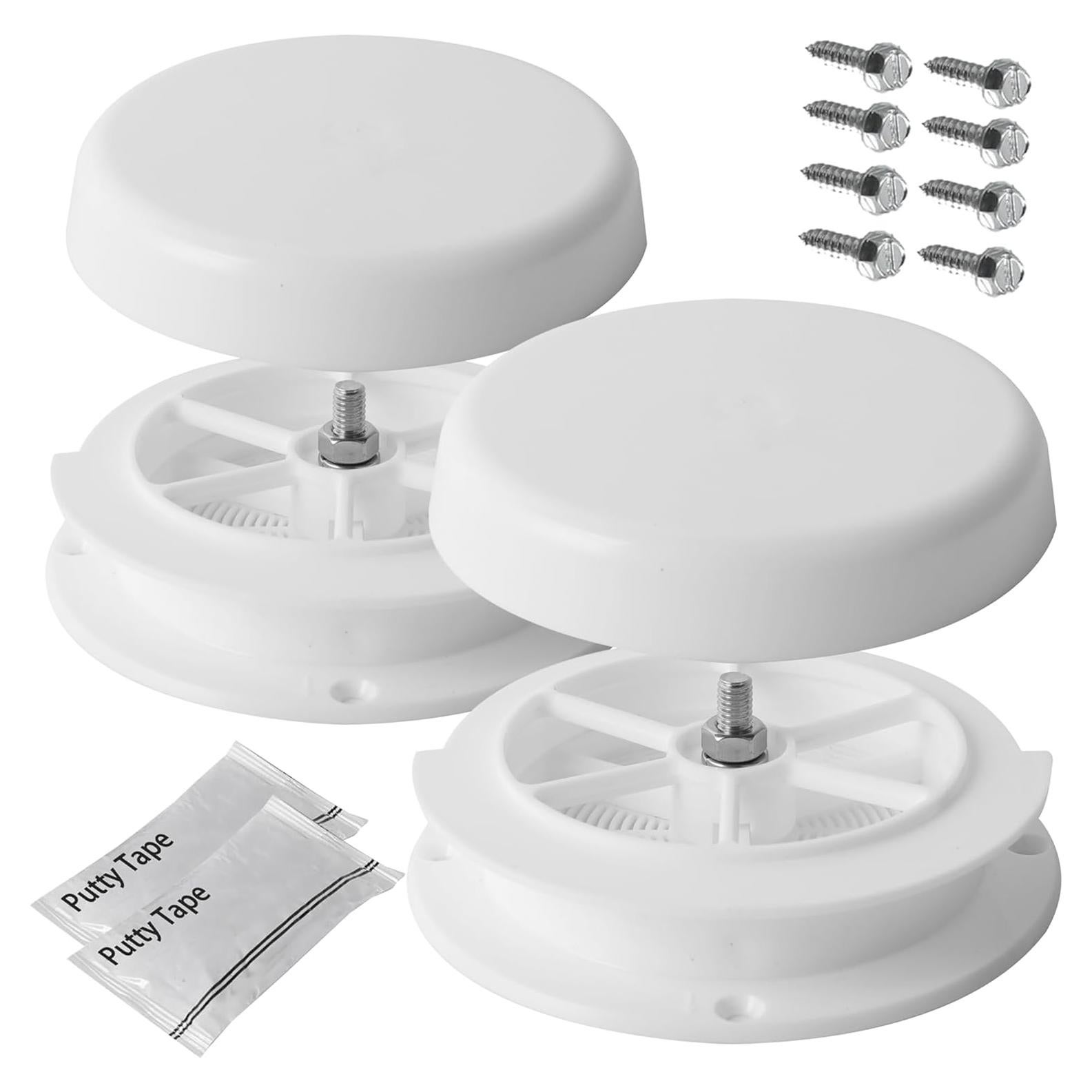 2 Tapas de Ventilación de Techo Estilo Hongo Aussio - Blanca