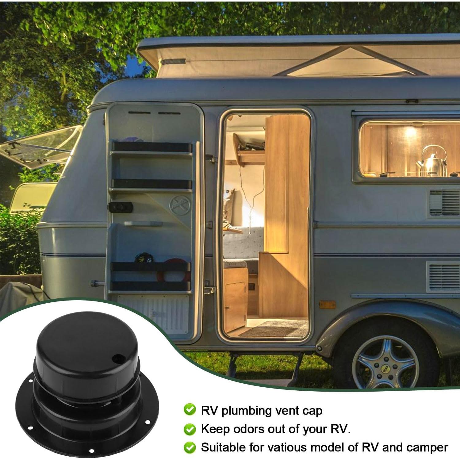 Cubierta de Ventilación de Techo RV Plástico Negro 13.4cm