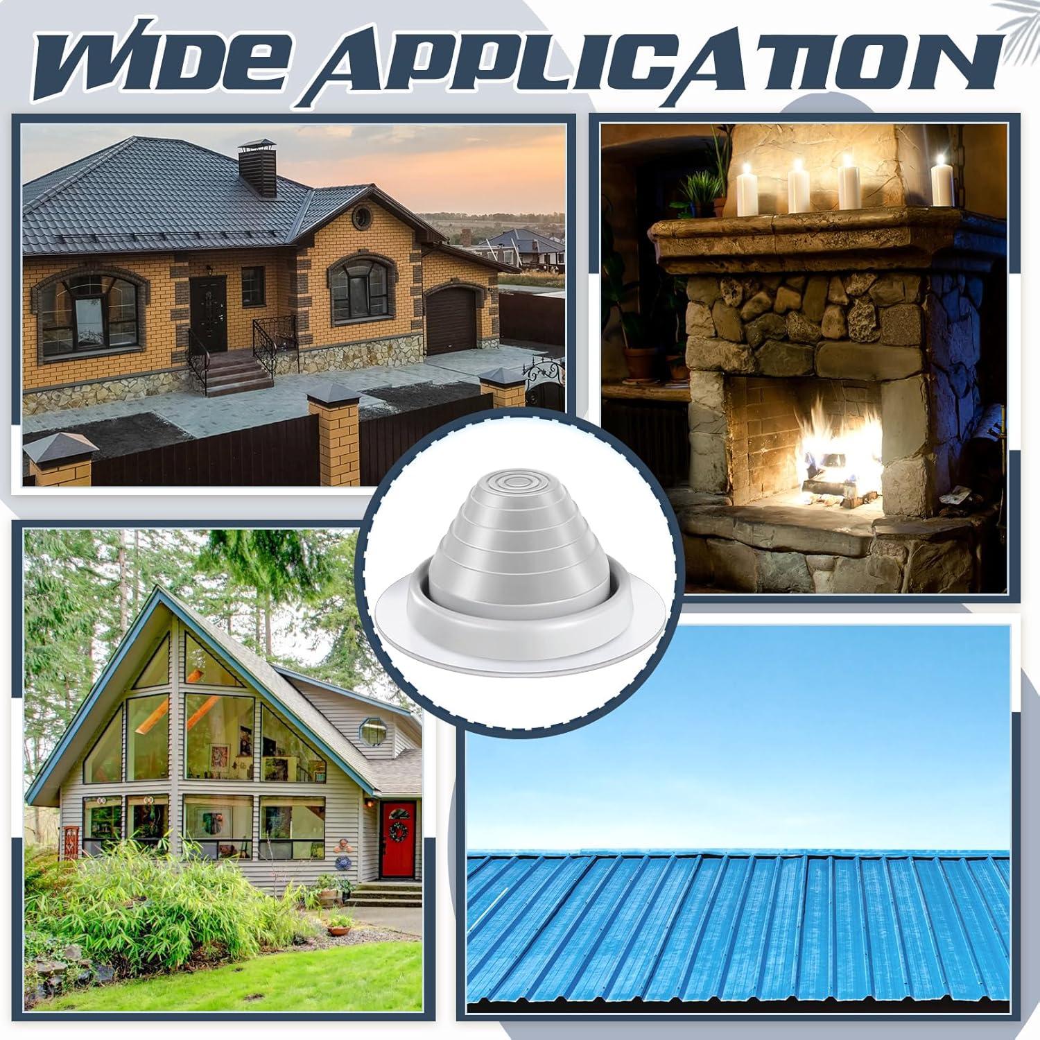 2 Botas de Flashing para Tuberías 1/4 a 5 EPDM Gris