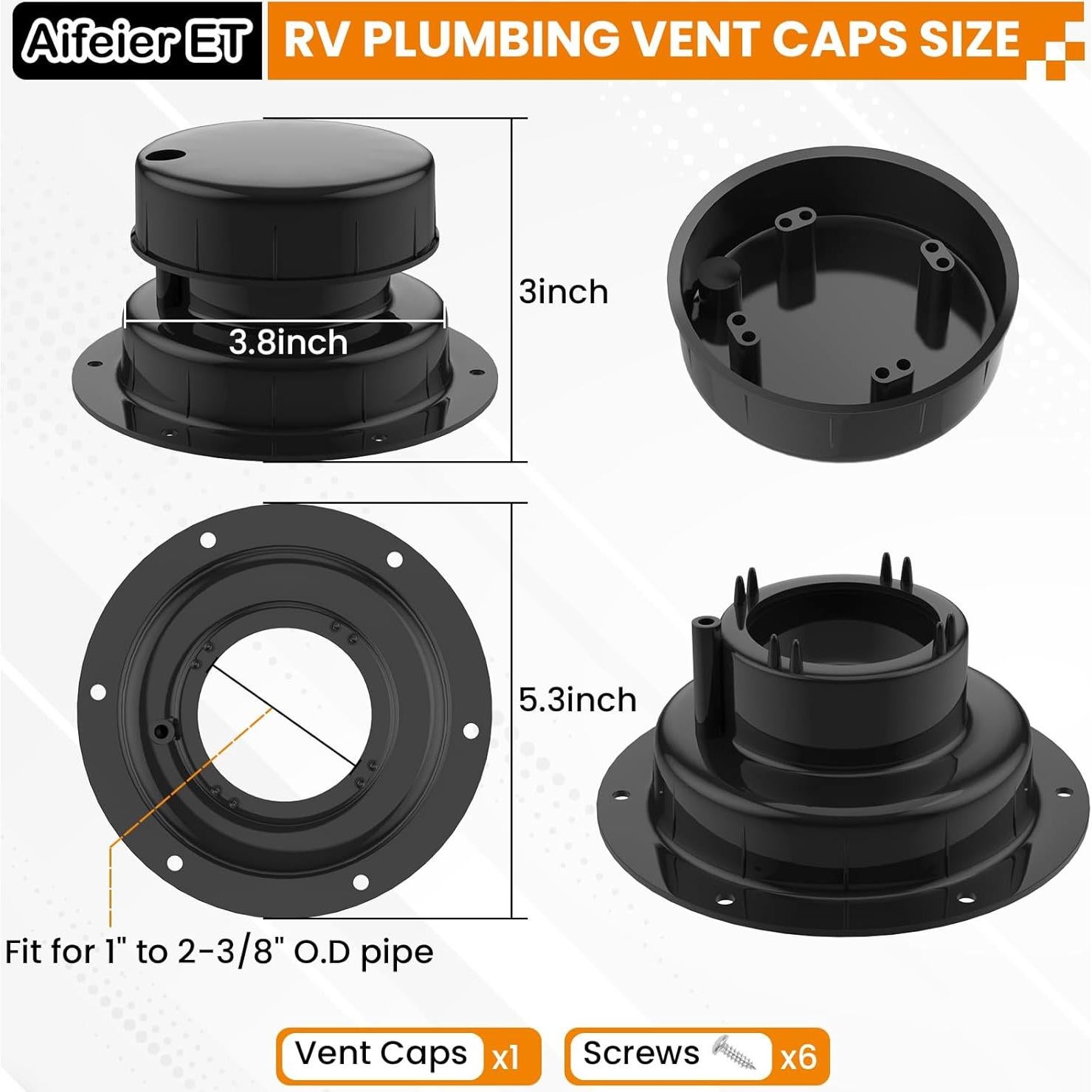 Tapa de Ventilación Aifeier ET para RV - 5.3" Diámetro