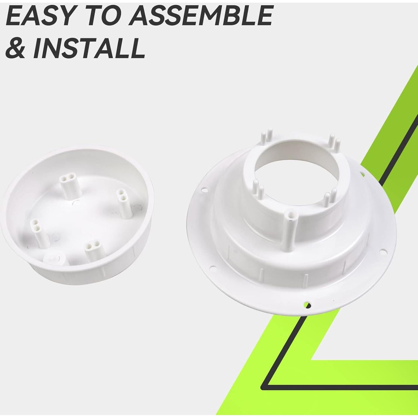 Tapa de Ventilación RVMATE para Tubo 2.54 a 6.03 cm Blanca