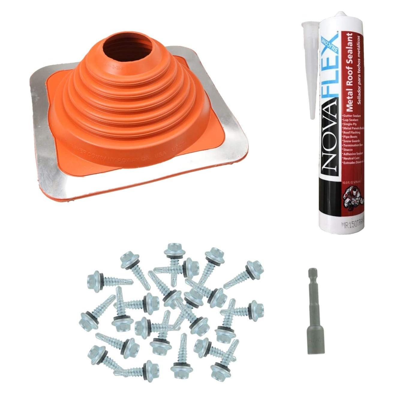 Teja Cuadrada de Silicona Fasteners Plus #4 para Tuberías 7 cm