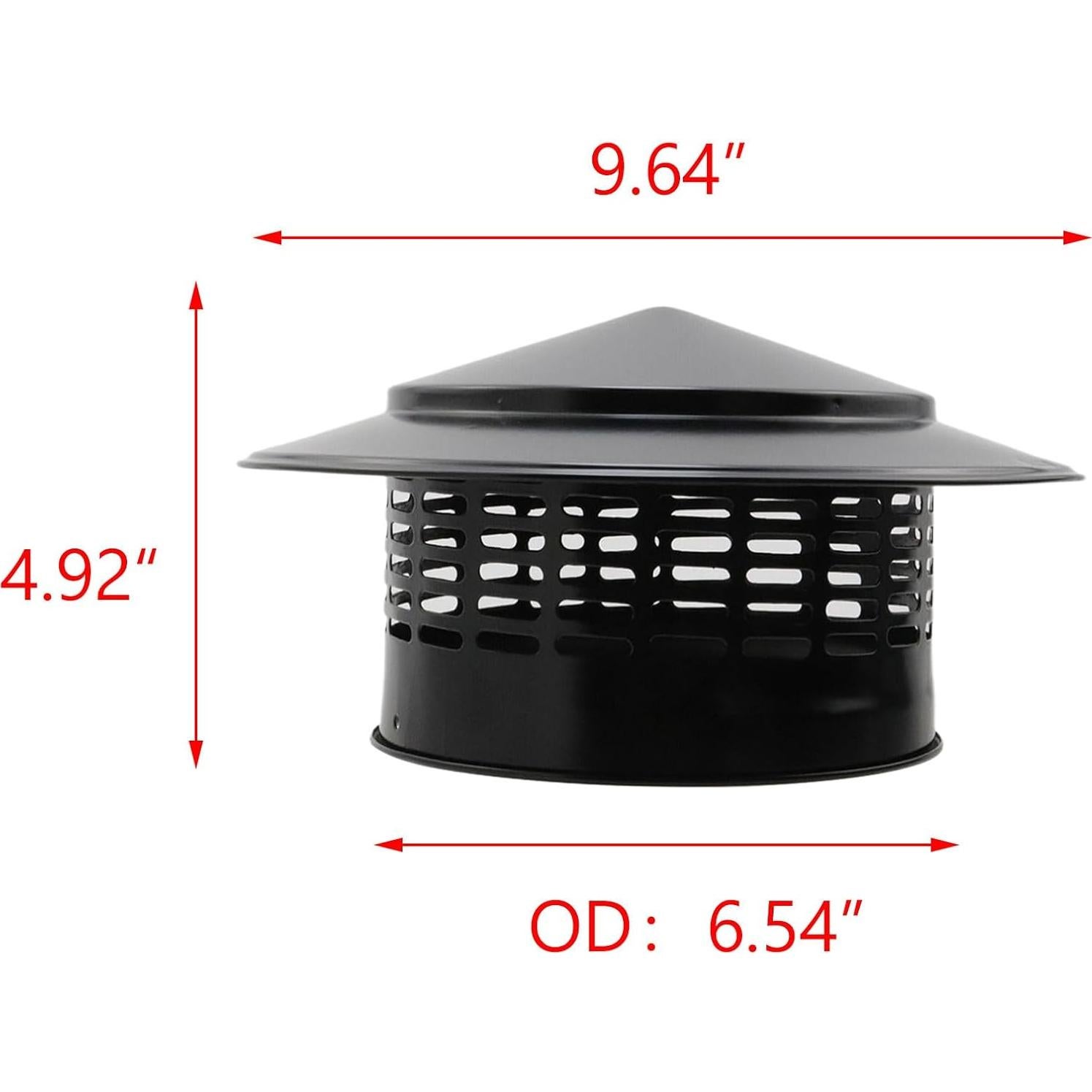T Tulead Tapa de Chimenea Cono Superior 160mm Acero Inoxidable