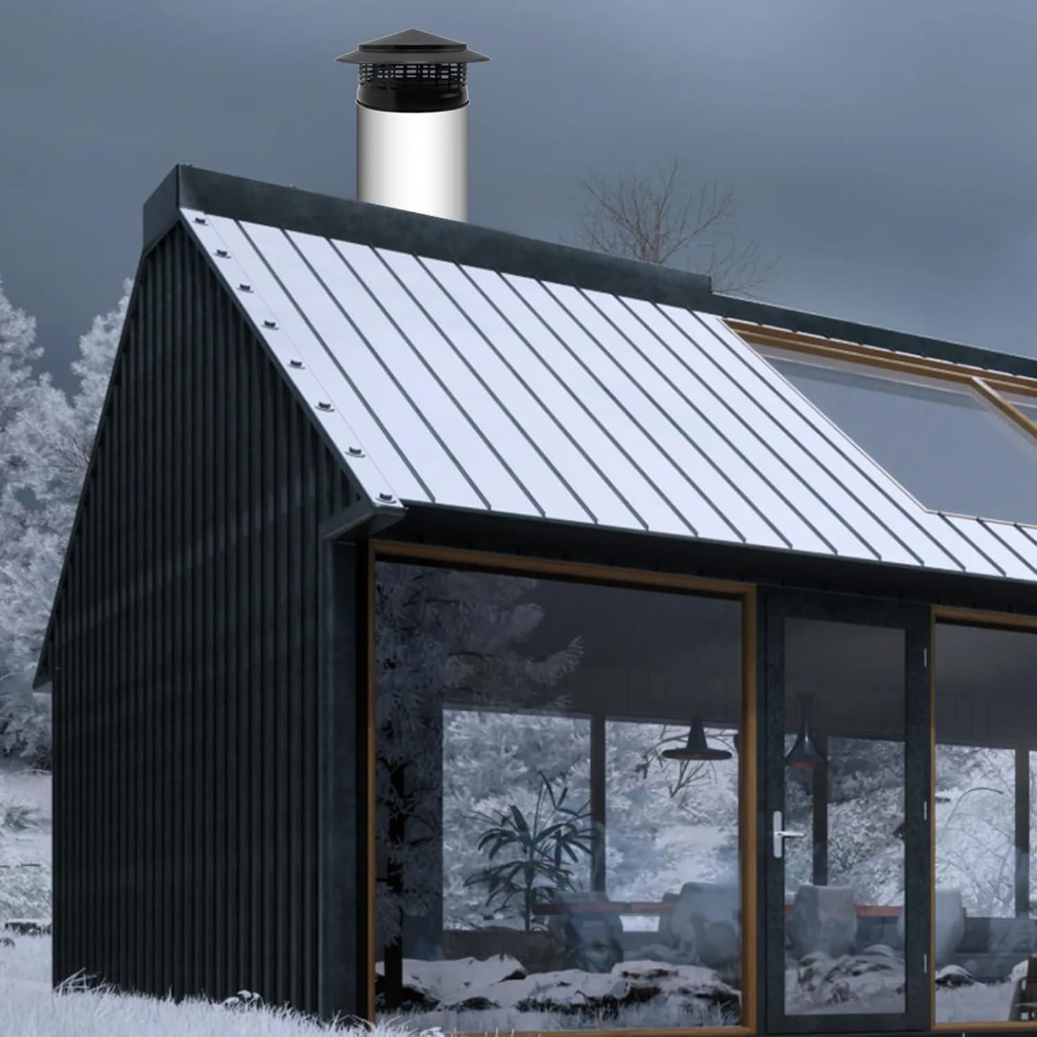 T Tulead Tapa de Chimenea Cono Superior 160mm Acero Inoxidable