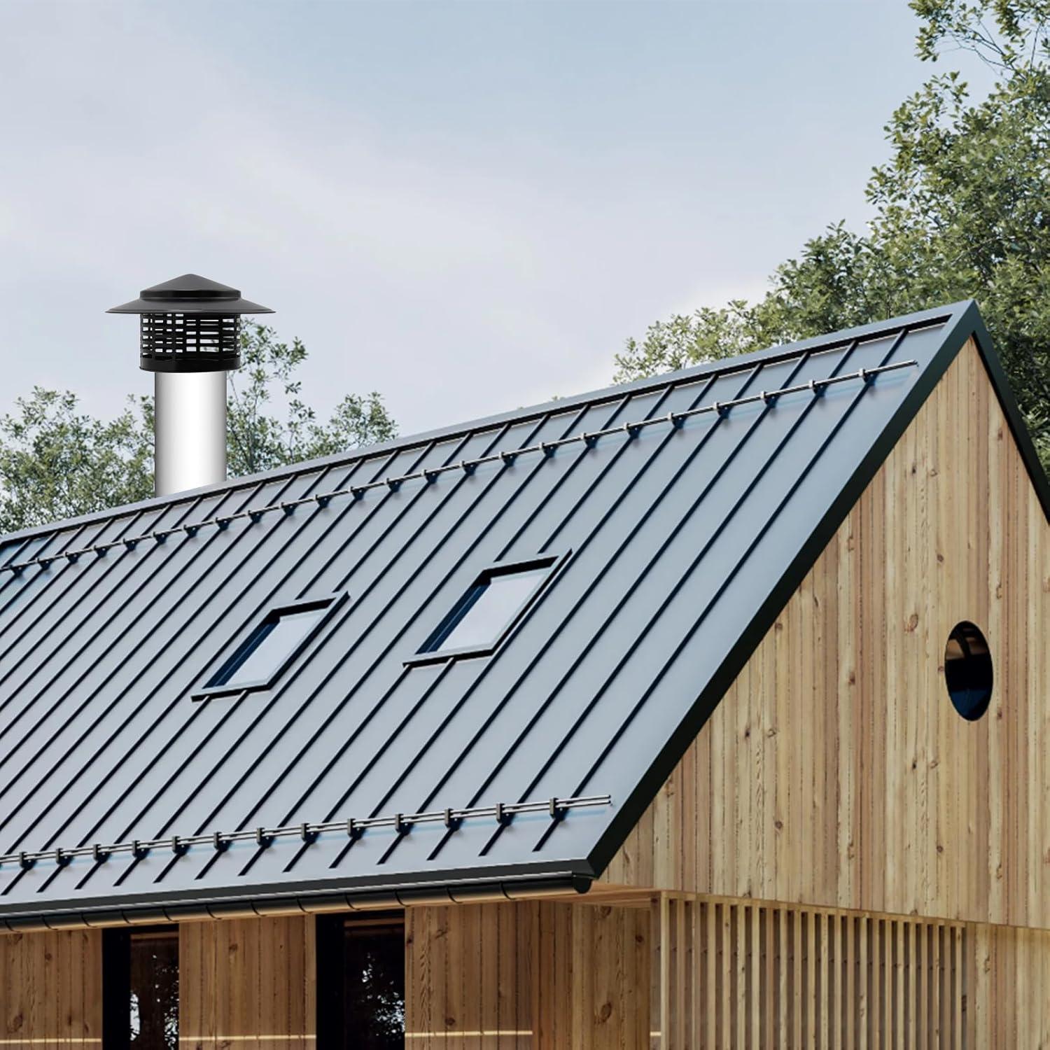 T Tulead Tapa de Chimenea Cono Superior 160mm Acero Inoxidable