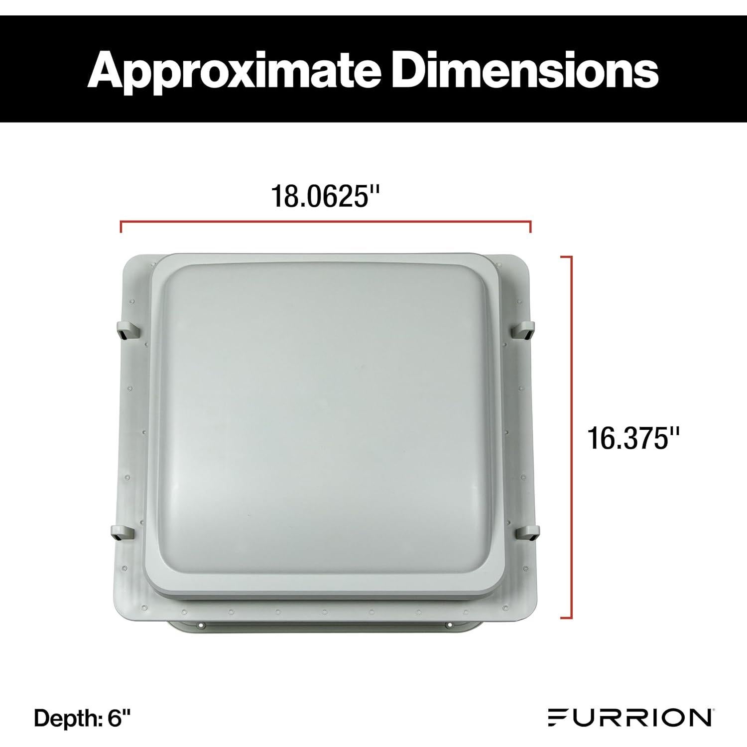 Ventilador de Techo Furrion 14" para RV 10 Aspas 12V Blanco