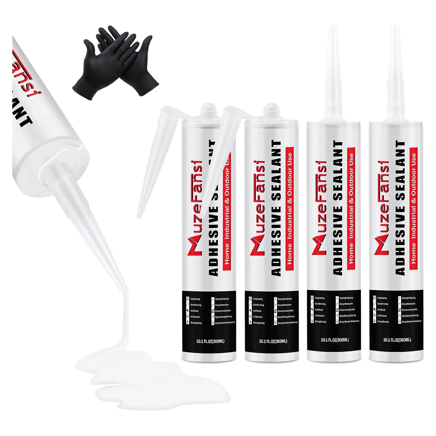 Sellador de Techo RV Autonivelante MuzeFansi - Paquete de 4, 40.4 oz