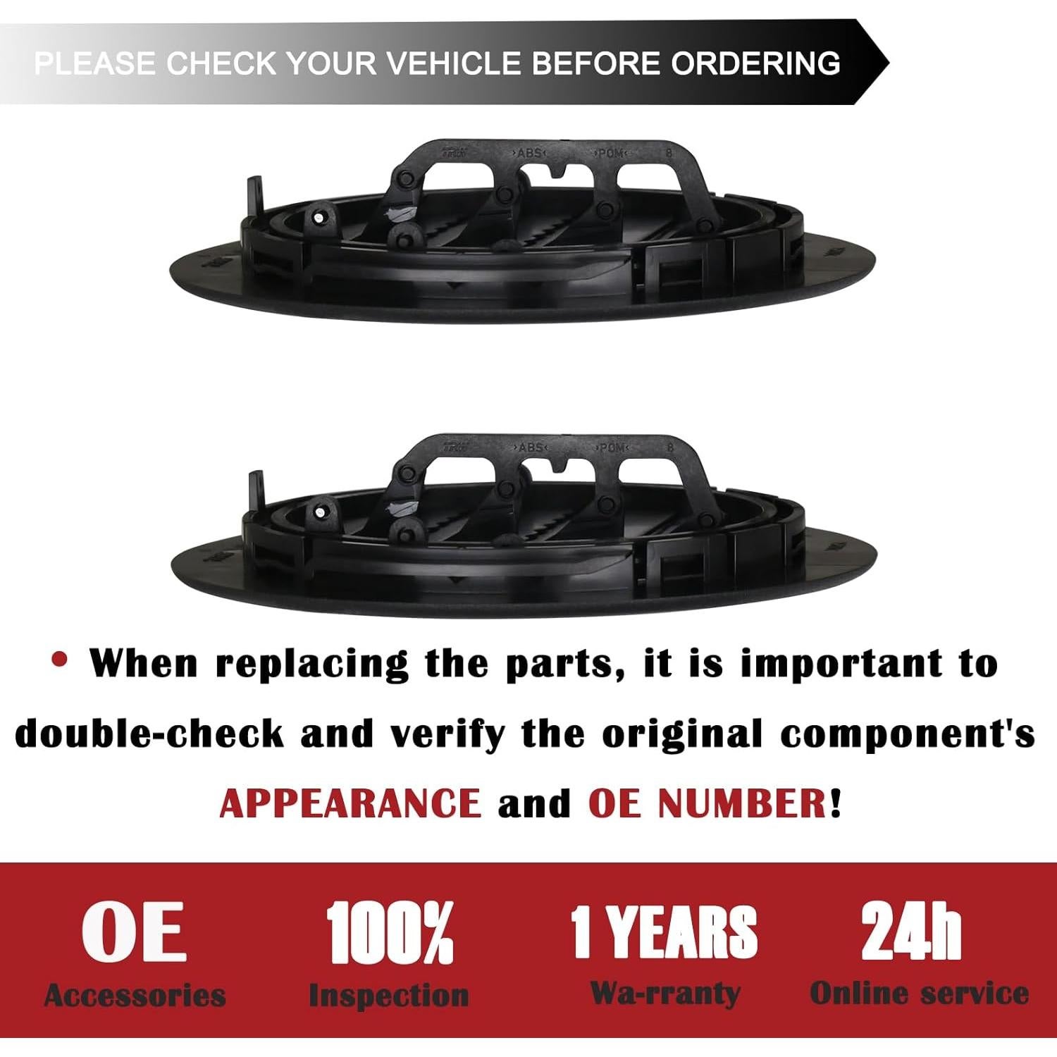 Cubiertas de Ventilación de Aire Acondicionado TQPONLY 2 Pcs para Ford y Lincoln