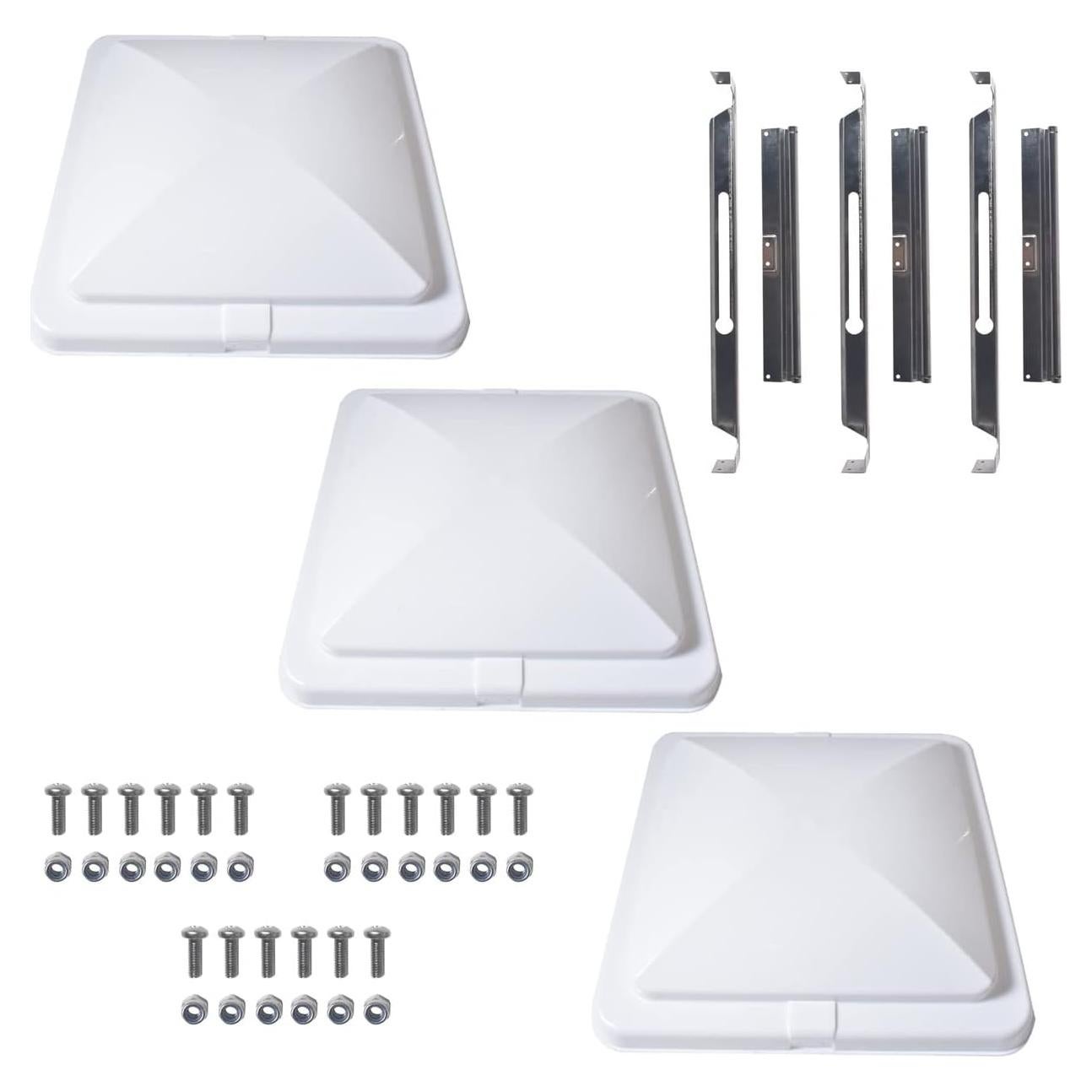 Cubierta de Ventilación de Techo RV Supermotorparts 14"x14" 3 Piezas