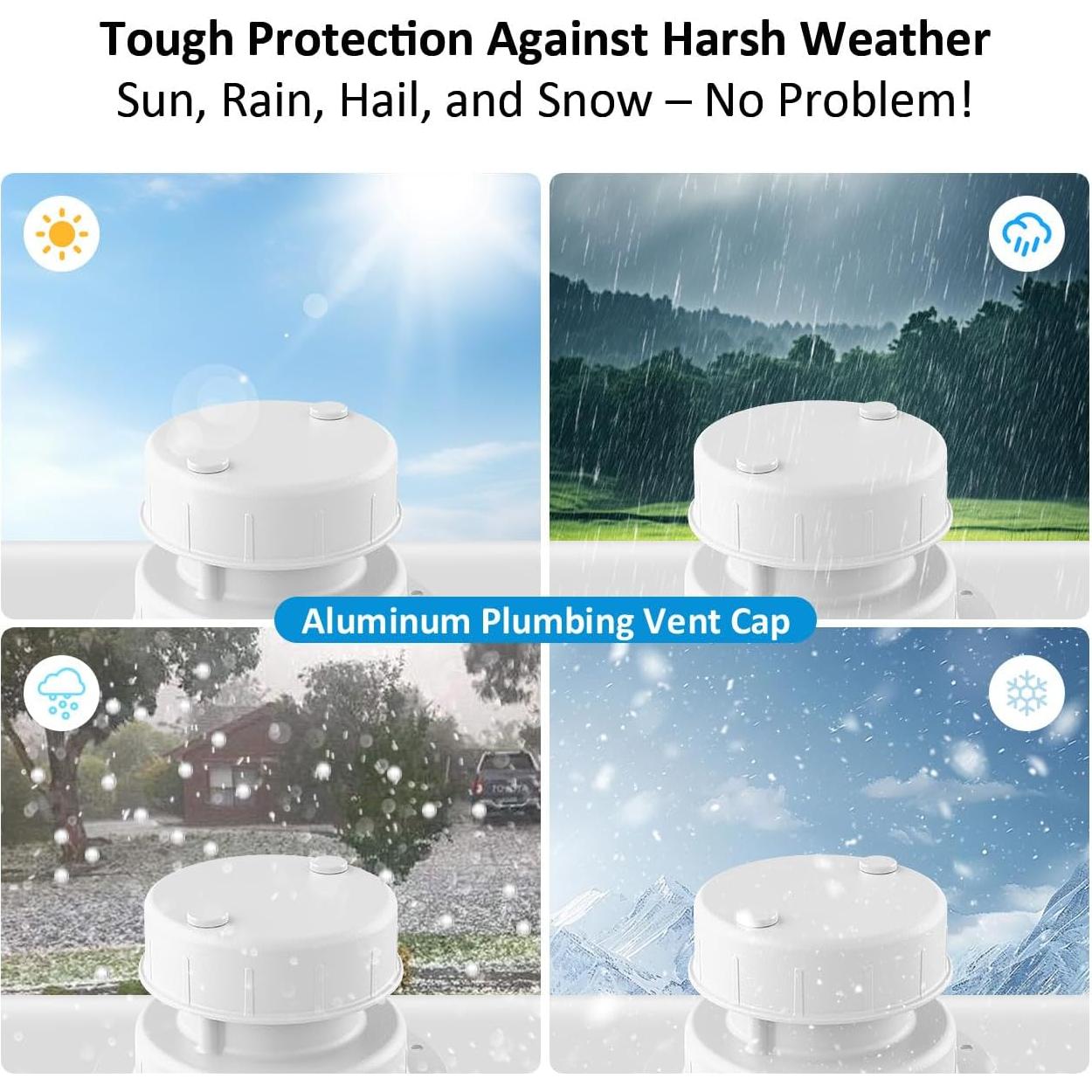 Tapa de Ventilación de Aluminio Golysoa para RV - 2 Paquetes