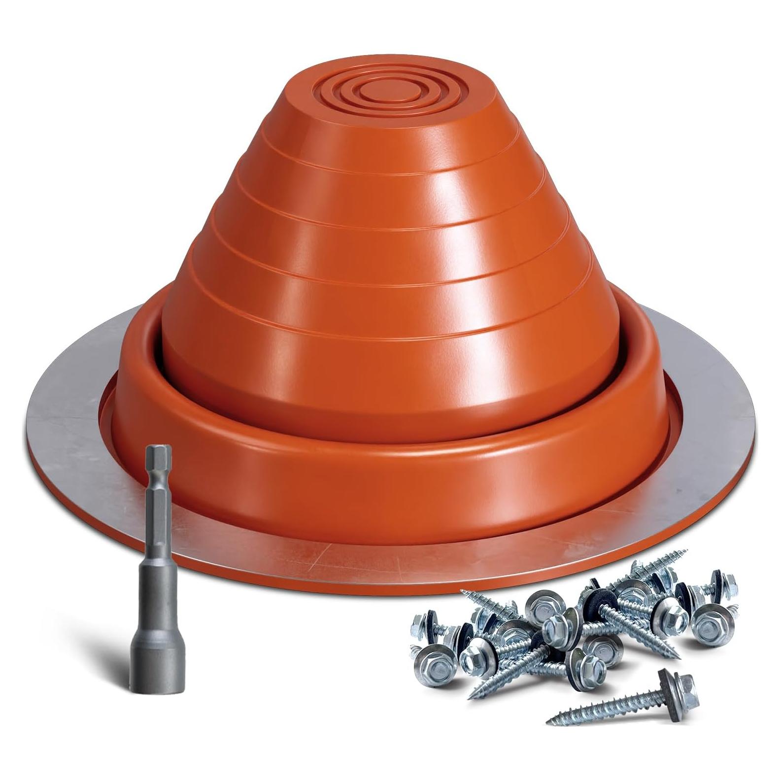 Bota de Sellado de Tubería VIVIDA #3 para Techos de Metal 6.35-127 mm