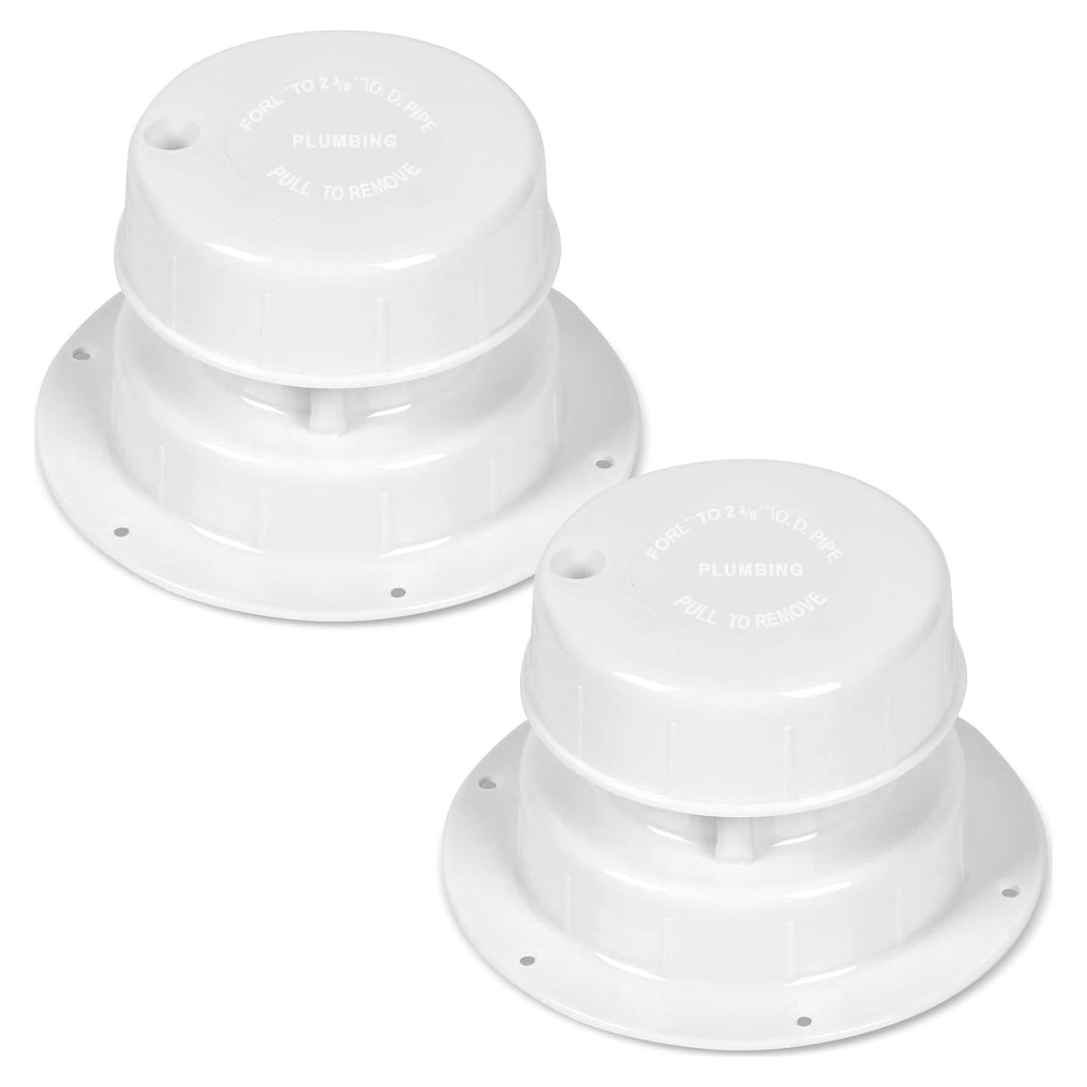 Tapa de Ventilación de Fontanería Alreczio - 2 Paquete Blanco