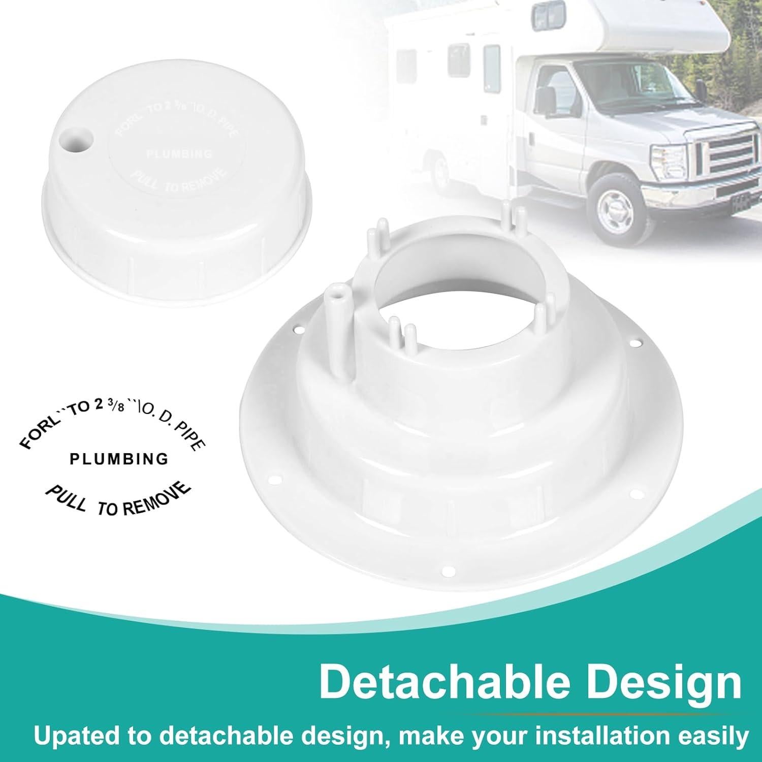 Tapa de Ventilación de Fontanería Alreczio - 2 Paquete Blanco