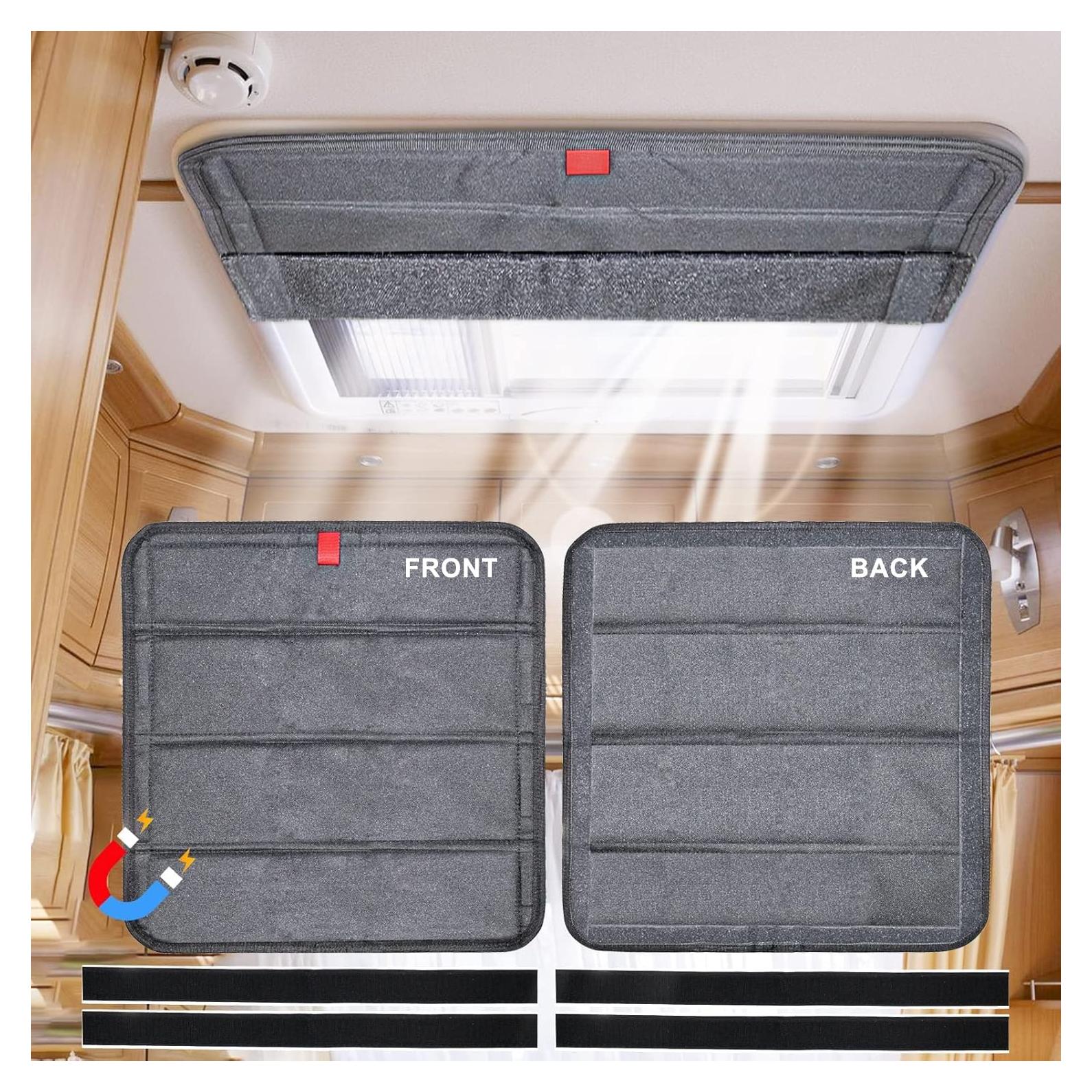 Cubierta de Tragaluces Plegable Magnética RVLAND 41x41cm Gris