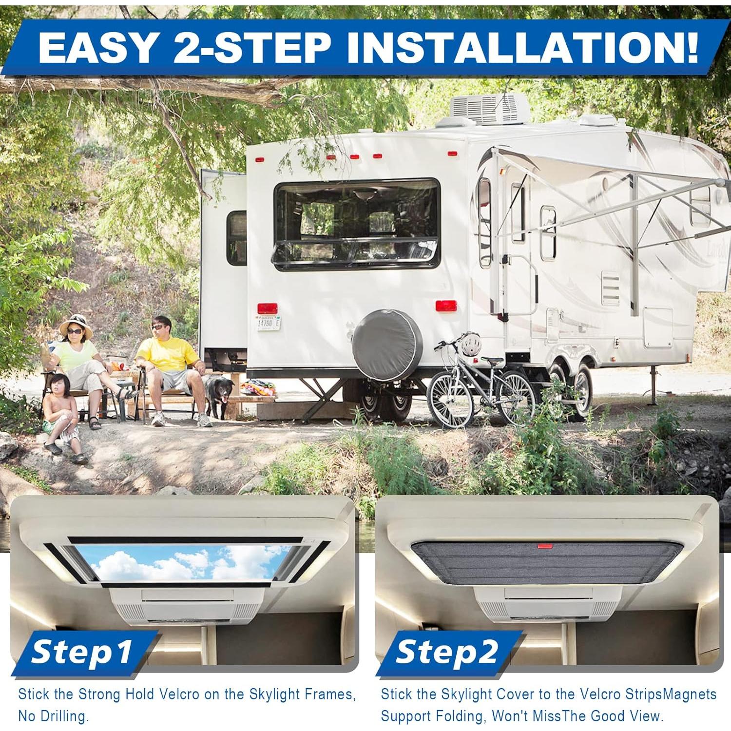 Cubierta de Tragaluces Plegable Magnética RVLAND 41x41cm Gris