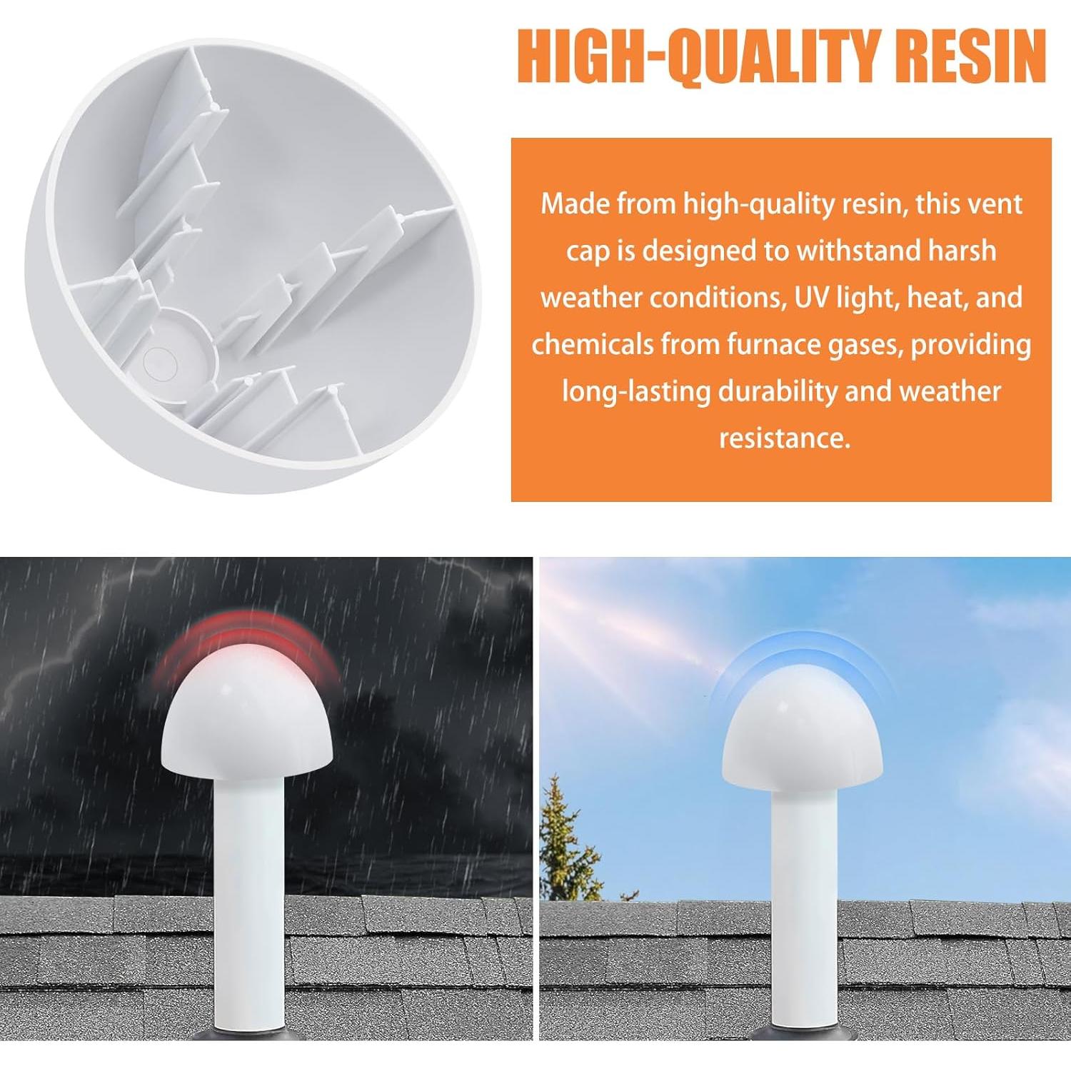 Tapa de Ventilación de PVC E-CAP321 para Chimenea 3 tamaños