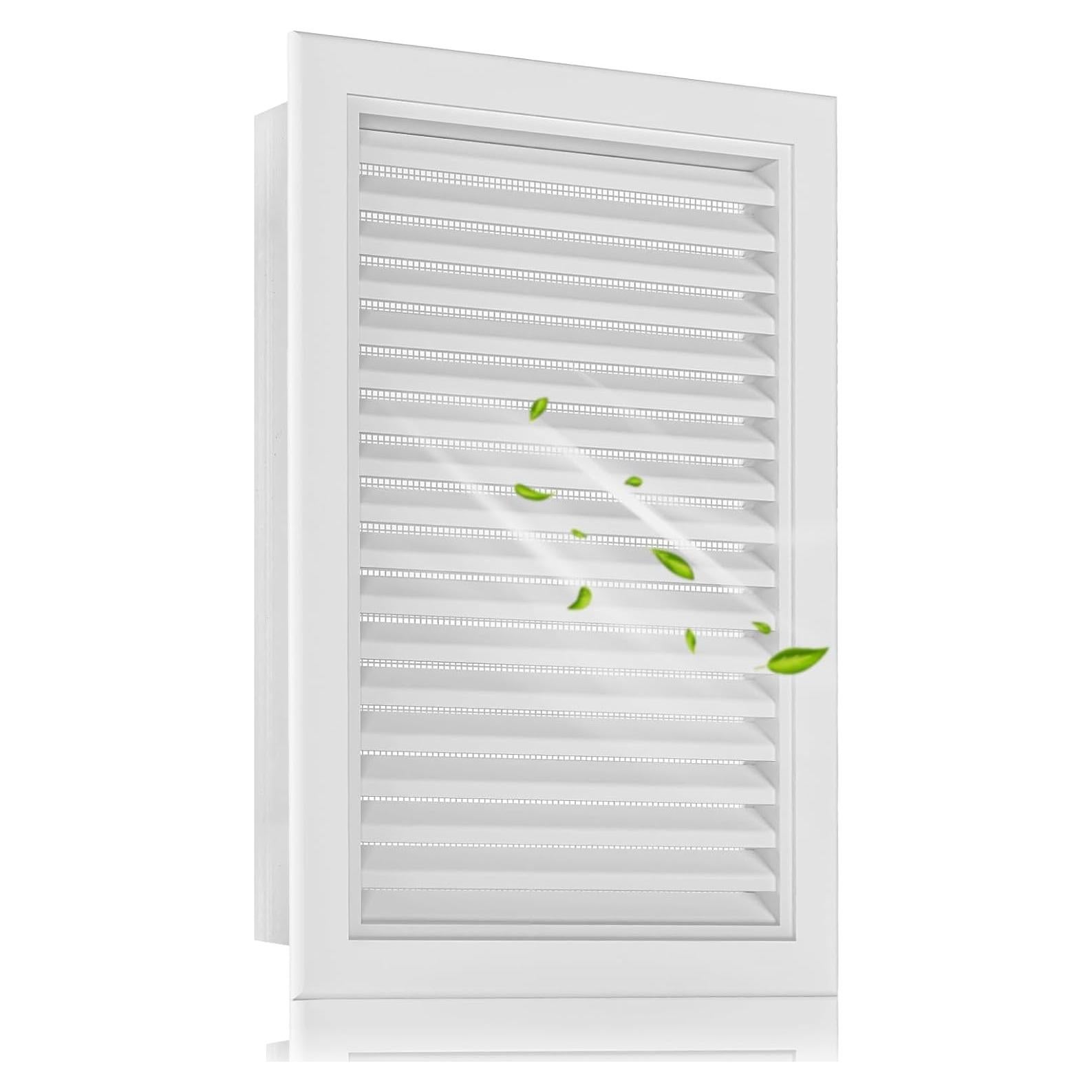 Ventilación de Gable Zepoty 30x46 cm Aluminio Blanco