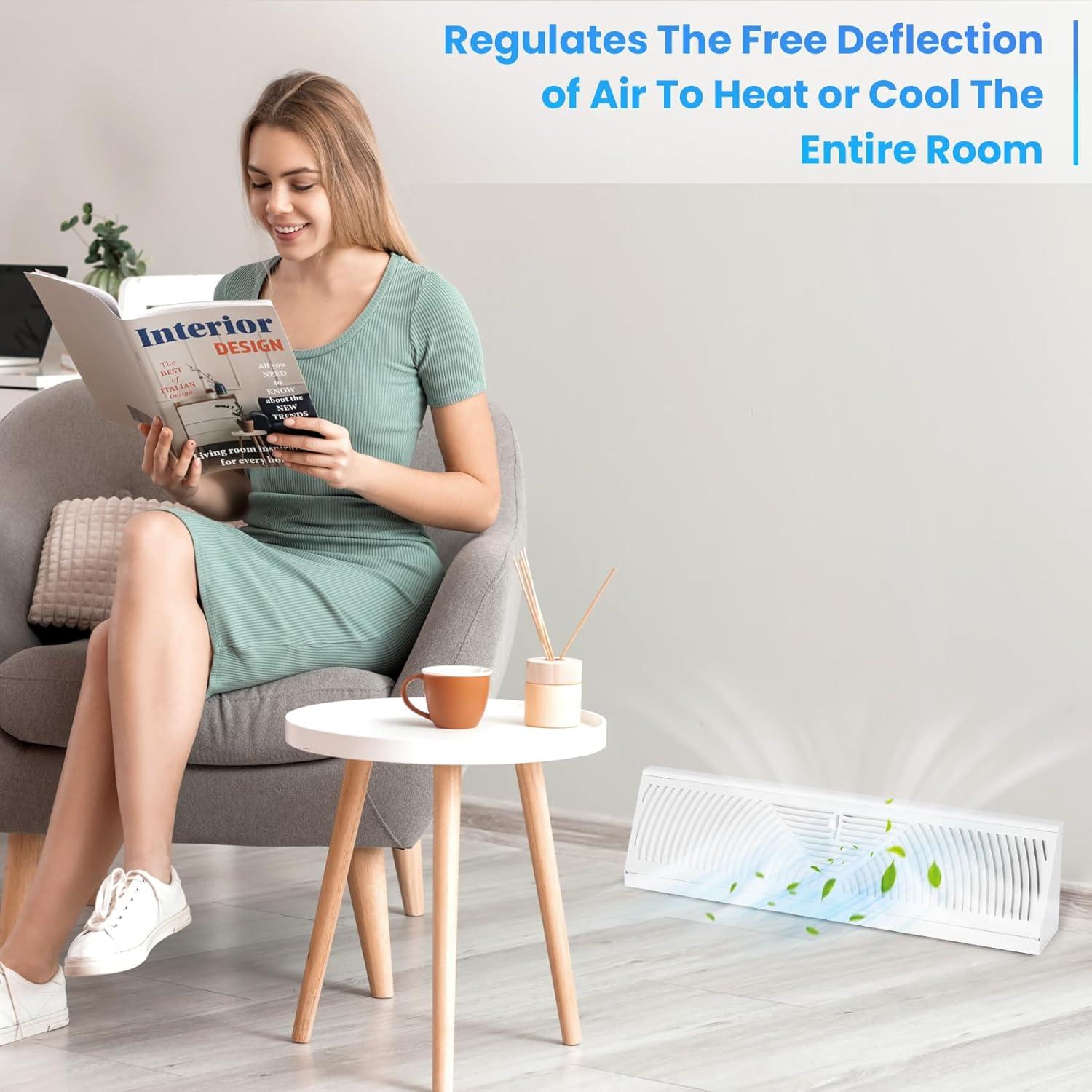 Difusor de Ventilación Aremae 18" Blanco Ajustable HVAC