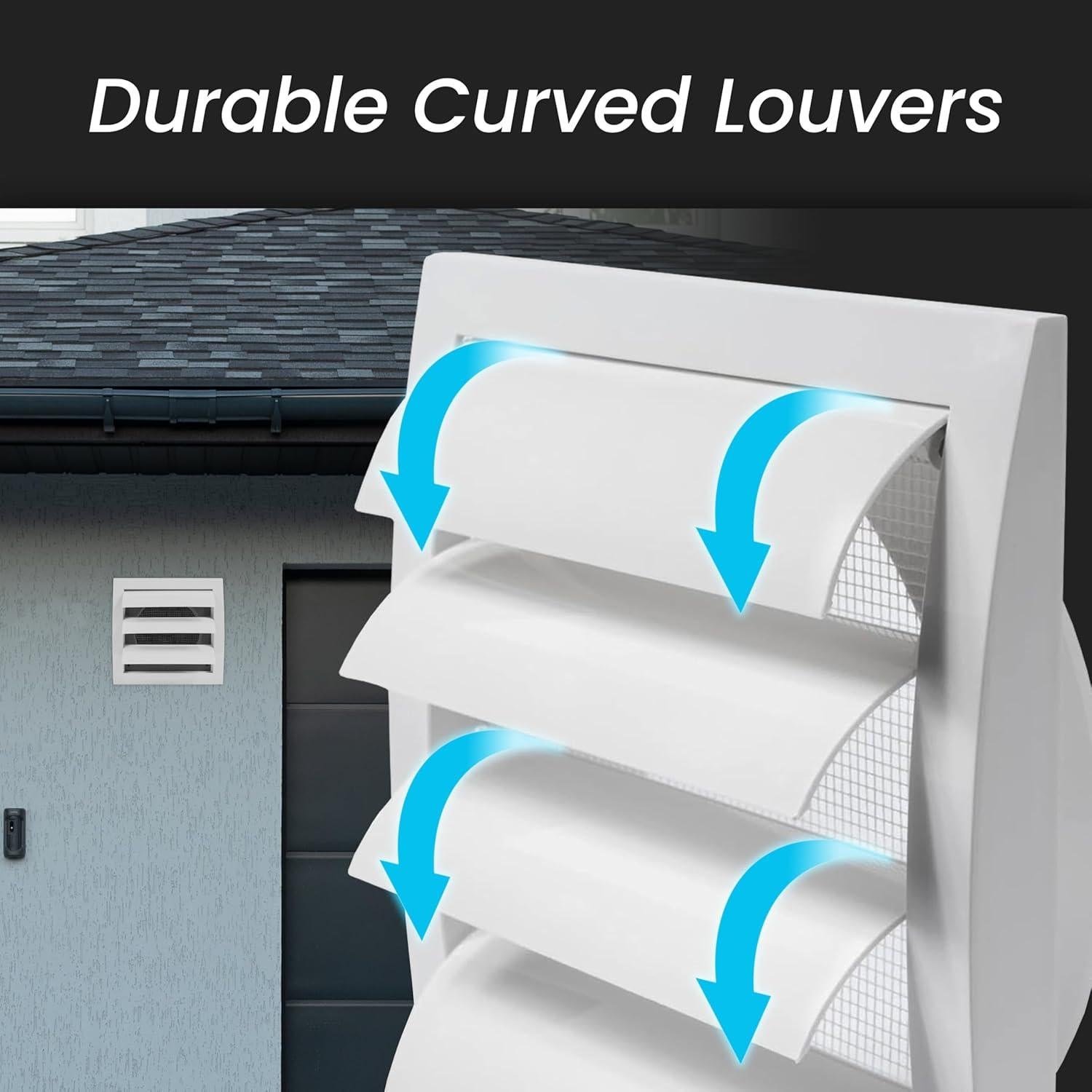 Campana de Escape 6 Pulgadas Repa Market Blanca con Pantalla