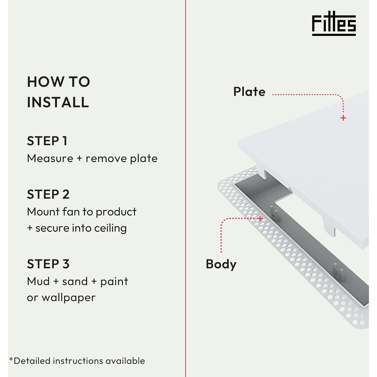 Cubierta de Ventilación de Escape FITTES 35.56x35.56 cm ABS