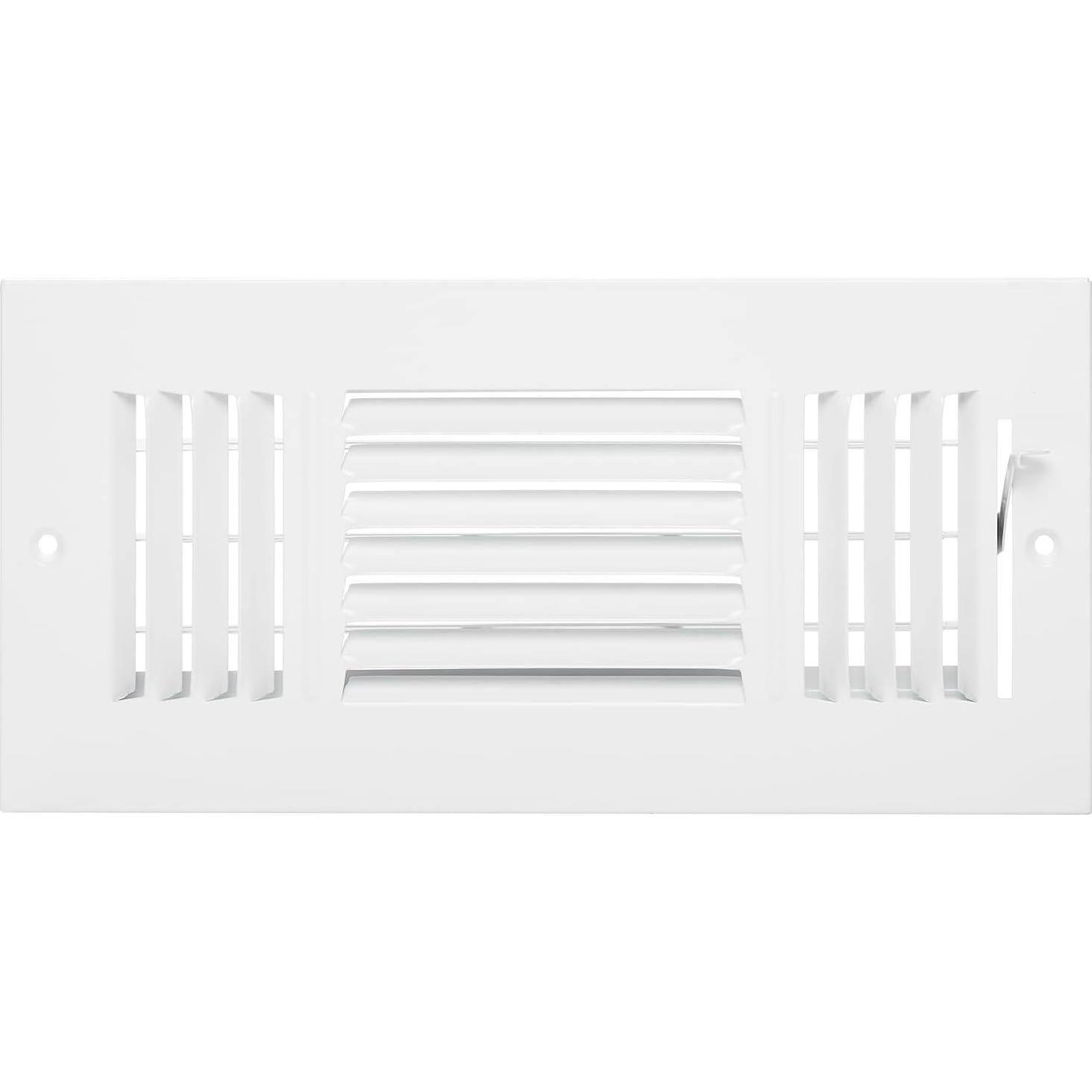 Rejillas de Ventilación VEVOR 10x25 cm Paquete de 6 Blancas