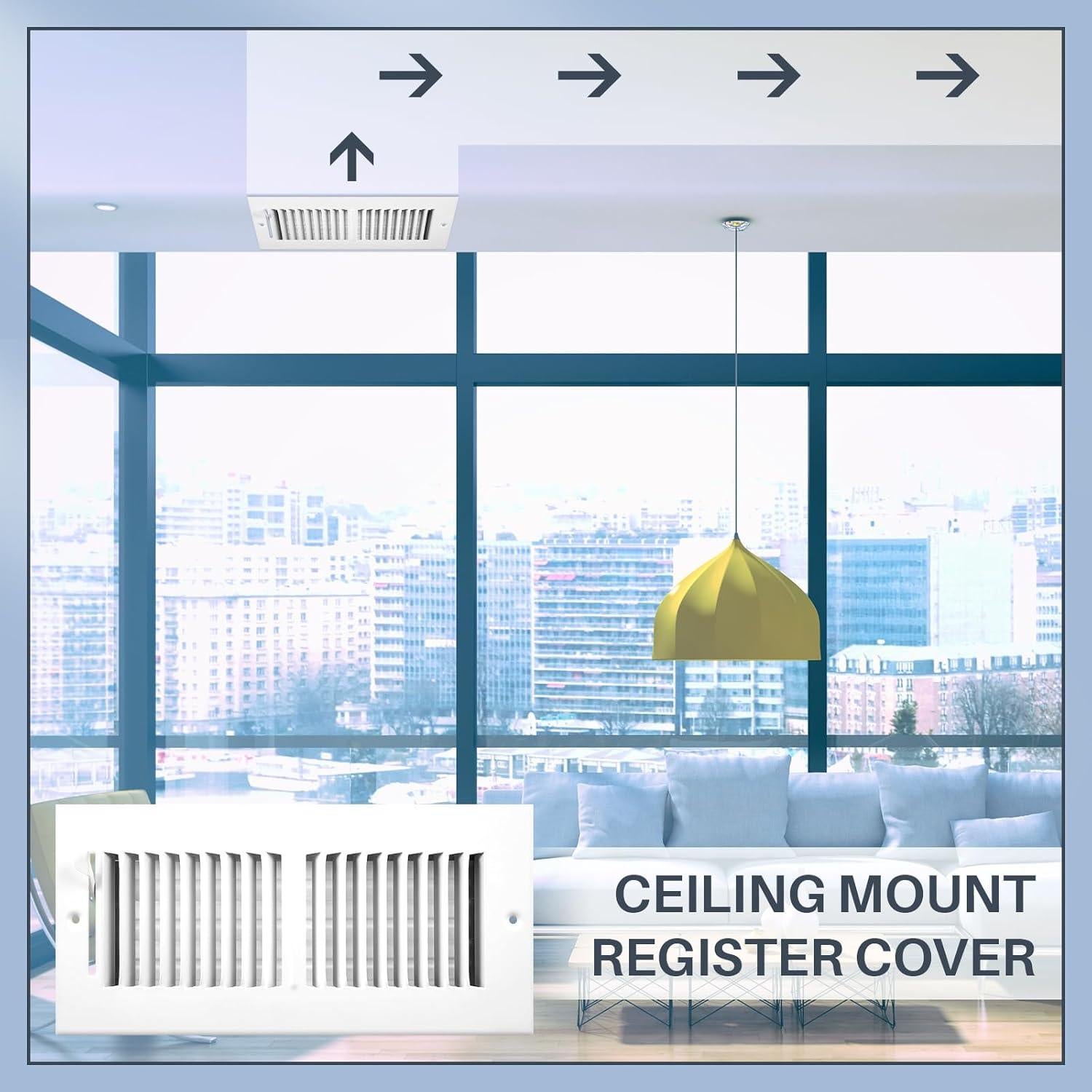 Cubierta de Ventilación Zonon 12 Pcs 25.4x10.16 cm Blanca