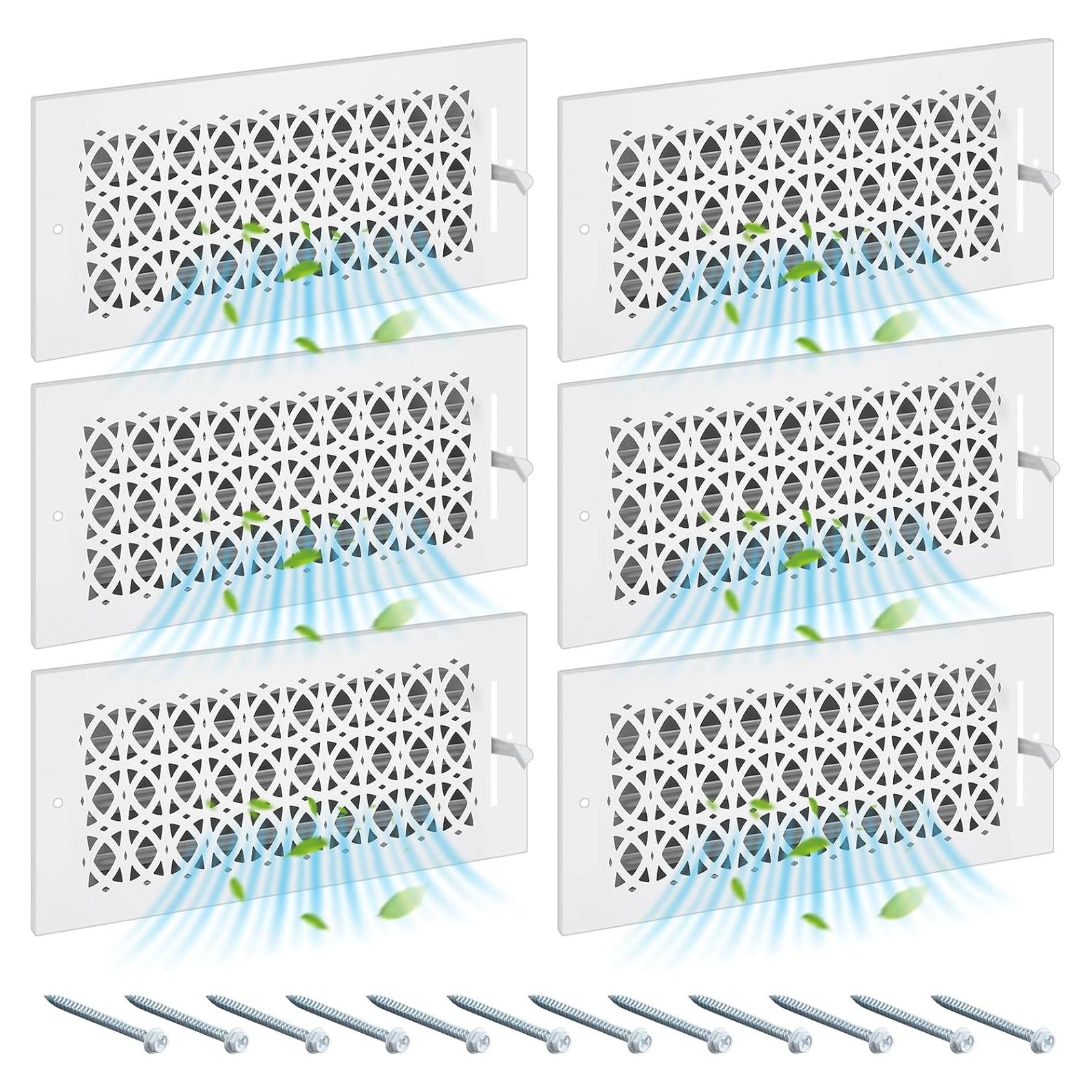 Cubiertas de Ventilación de Metal Datanly 6 Pcs 10.16x25.4 cm