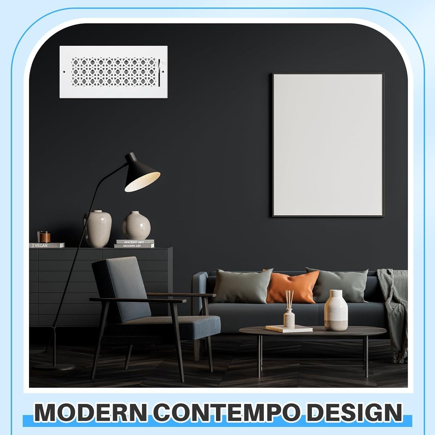 Cubiertas de Ventilación de Metal Datanly 6 Pcs 10.16x25.4 cm