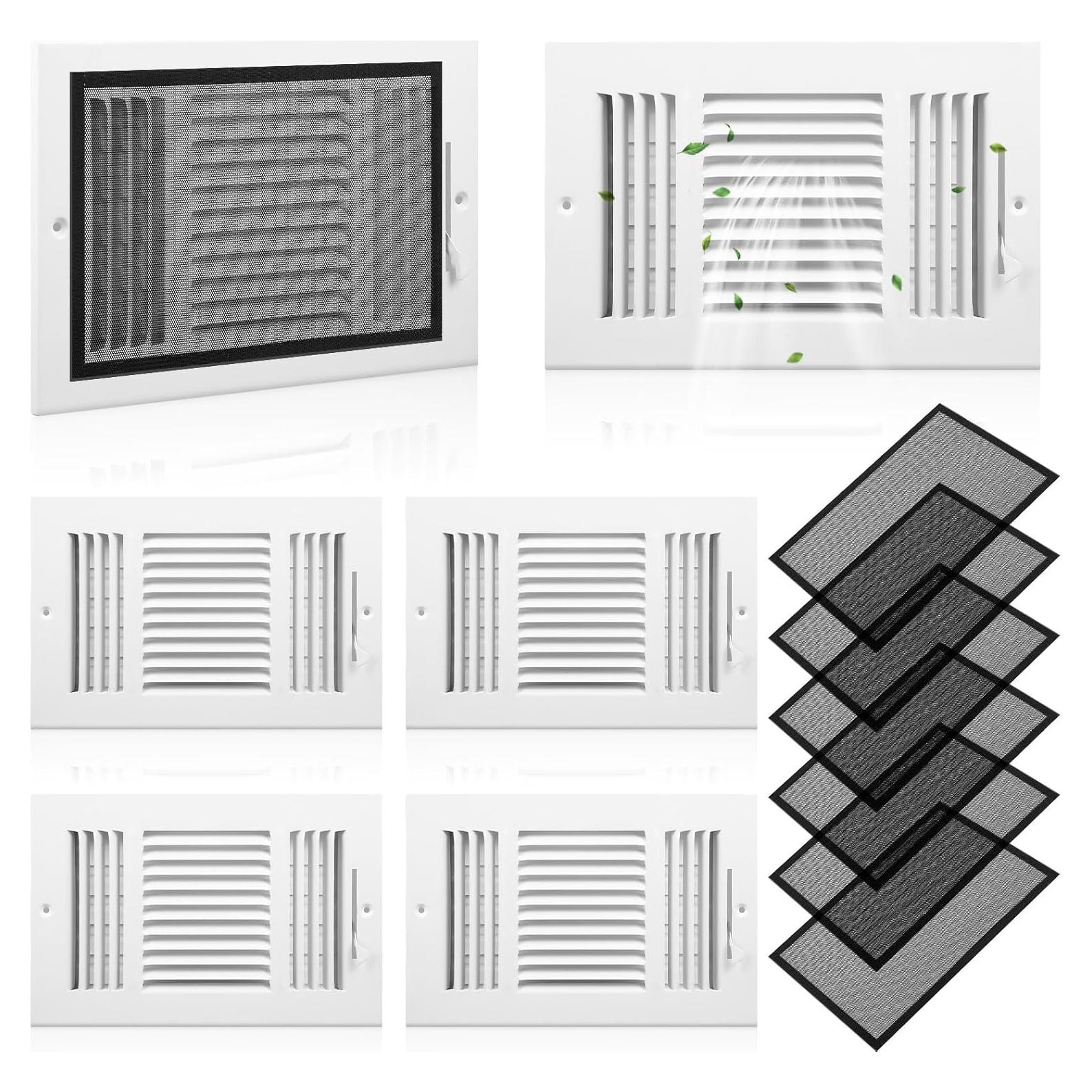 Juego de 12 Cubiertas de Ventilación Gisafai 25.4x15.2cm Blanco