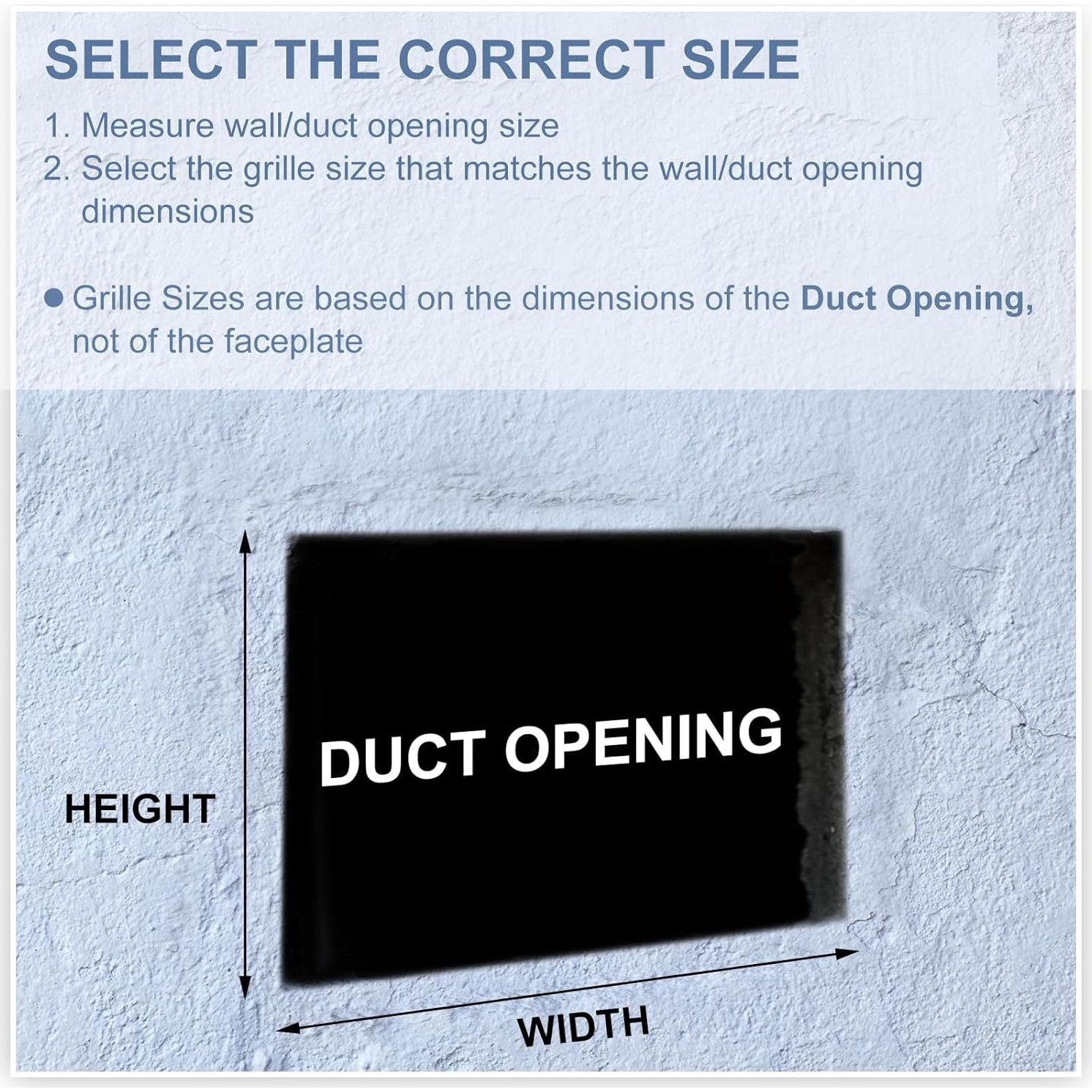 Juego de 12 Cubiertas de Ventilación Gisafai 25.4x15.2cm Blanco