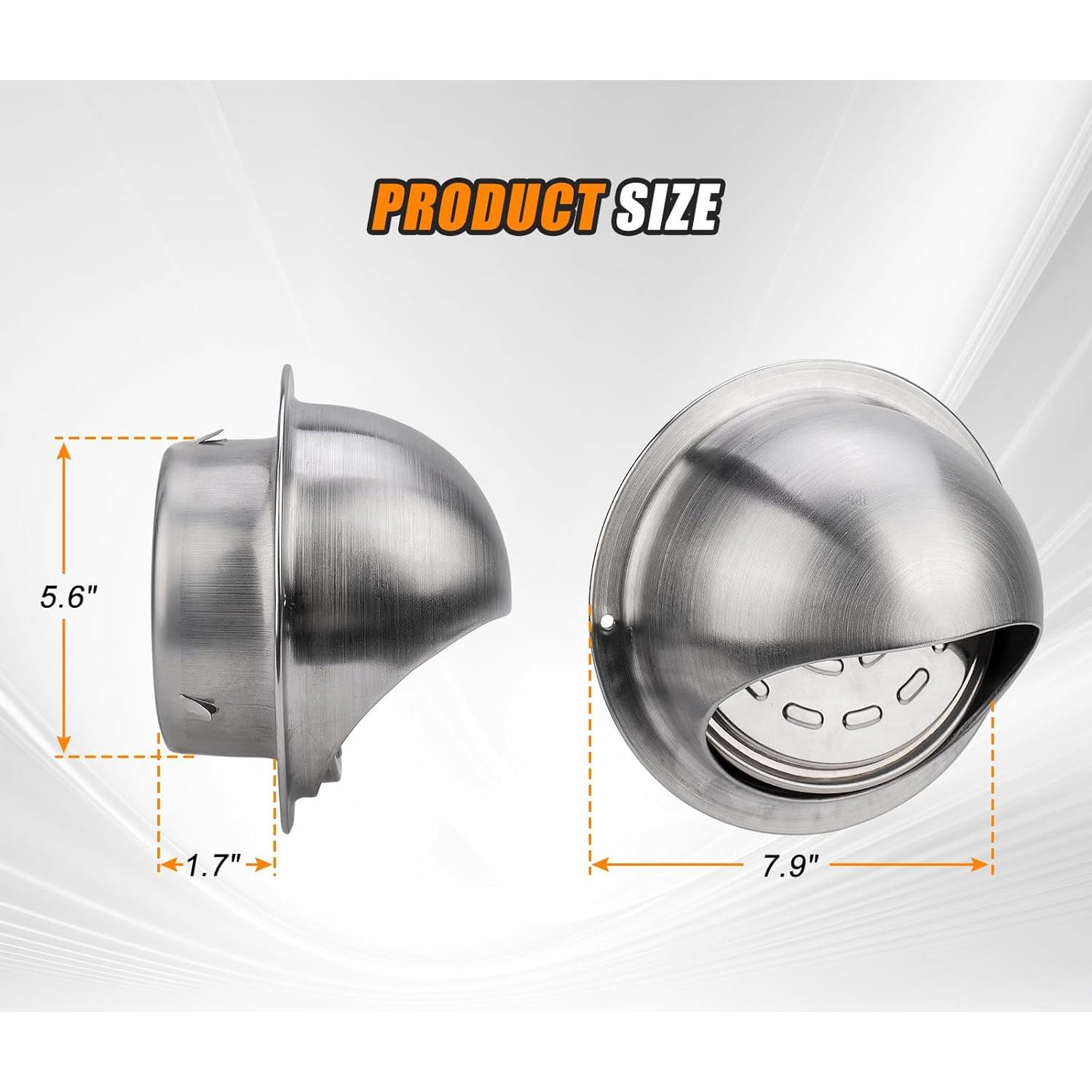 Cubierta de Ventilación de Secadora Matework 6" Acero Inoxidable