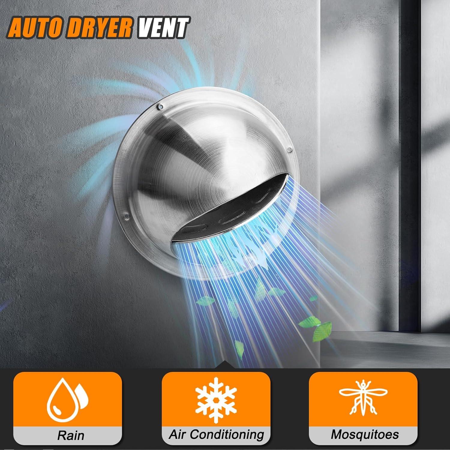 Cubierta de Ventilación de Secadora Matework 6" Acero Inoxidable