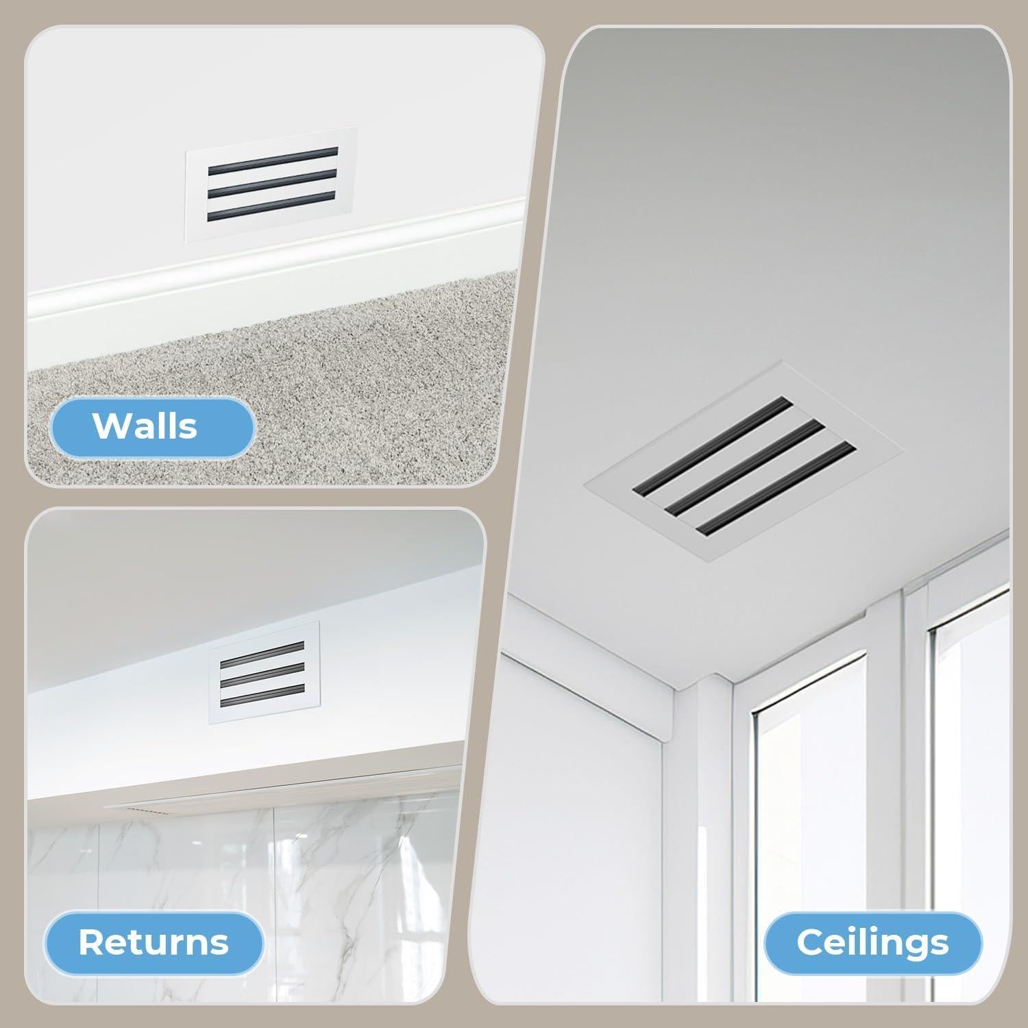 Cubierta de Ventilación Moderna FA-STAR 10x6 Aluminio Blanco