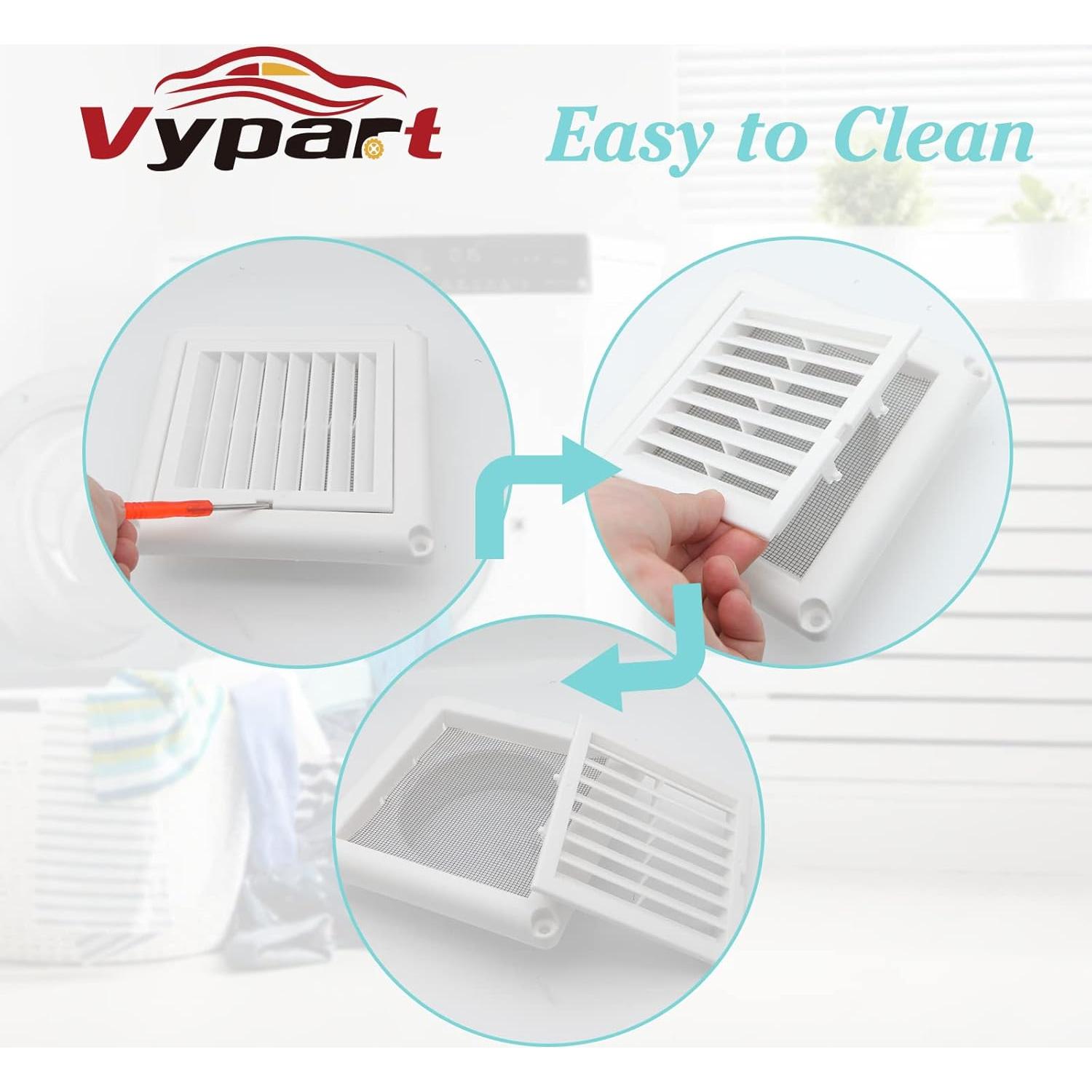 Cubierta de Ventilación Vypart 10 cm con Persiana y Filtro