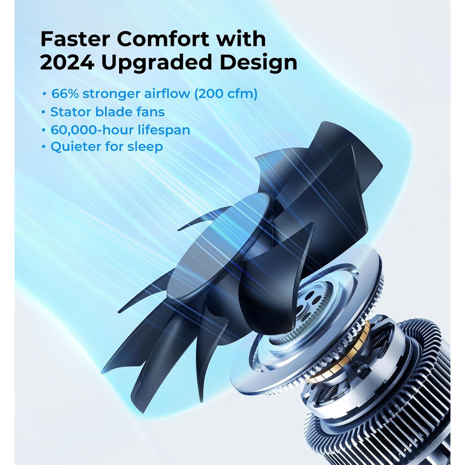 Ventilador Aumentador de Registro VELLEE 6" x 10" Blanco 10 Velocidades