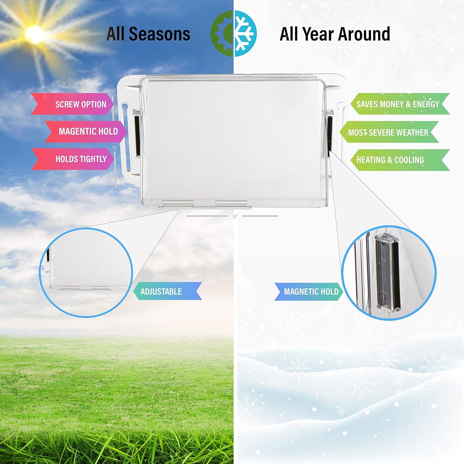 Deflector de Aire Magnético Ajustable Intuición del Hogar - 2 Piezas