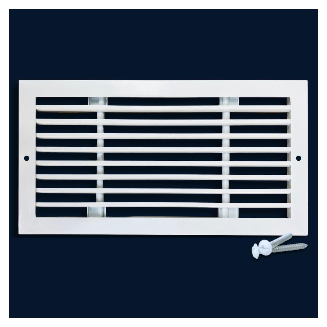 Rejilla de retorno de aire Shargo 15.24x25.4cm Aluminio Blanco