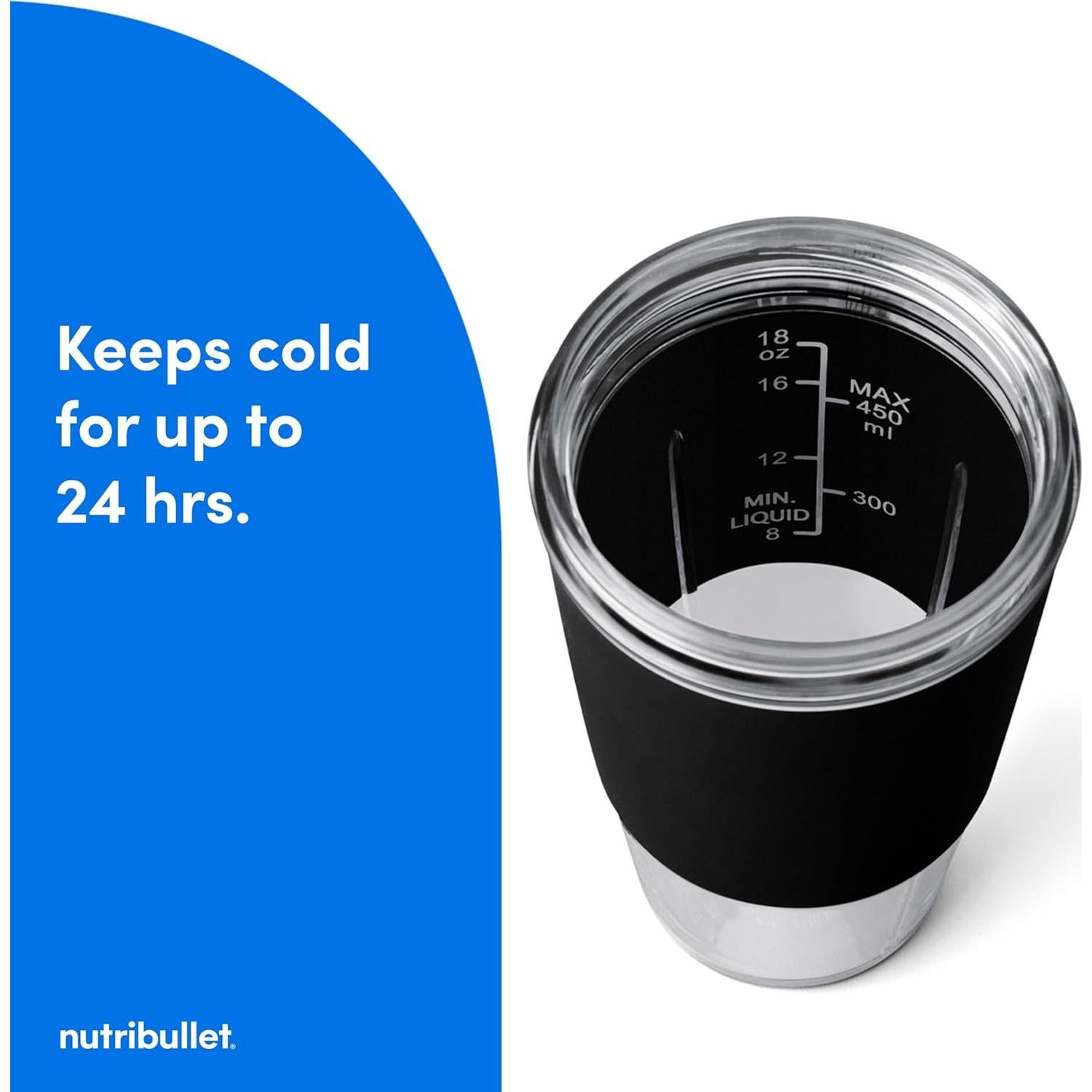 Licuadora Portátil NutriBullet Flip 20 oz Sin Cable Negra