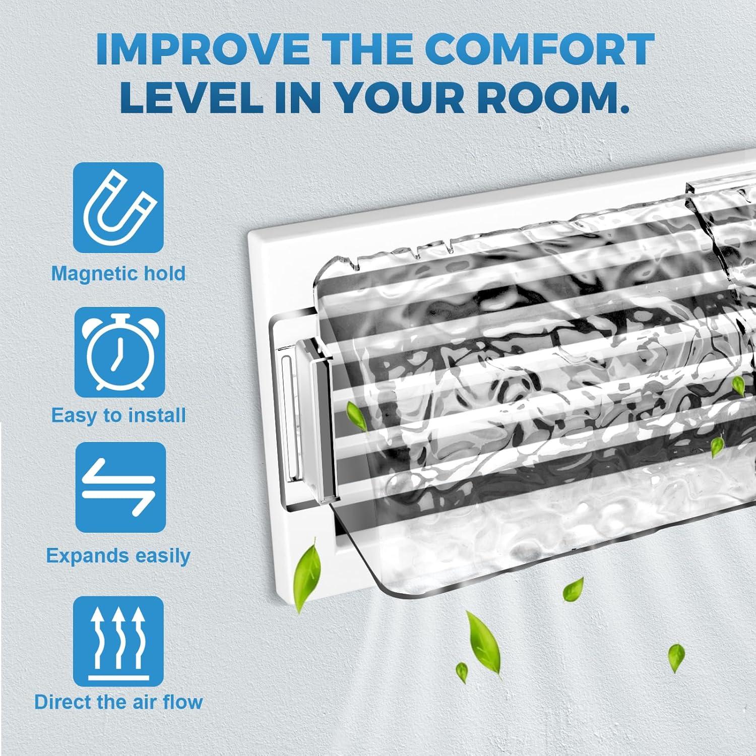 Deflectores de Aire Magnéticos HOPYANE Ajustables 22.86-39.37cm