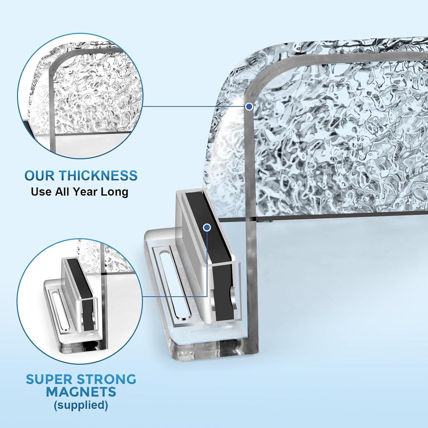 Deflectores de Aire Magnéticos HOPYANE Ajustables 22.86-39.37cm