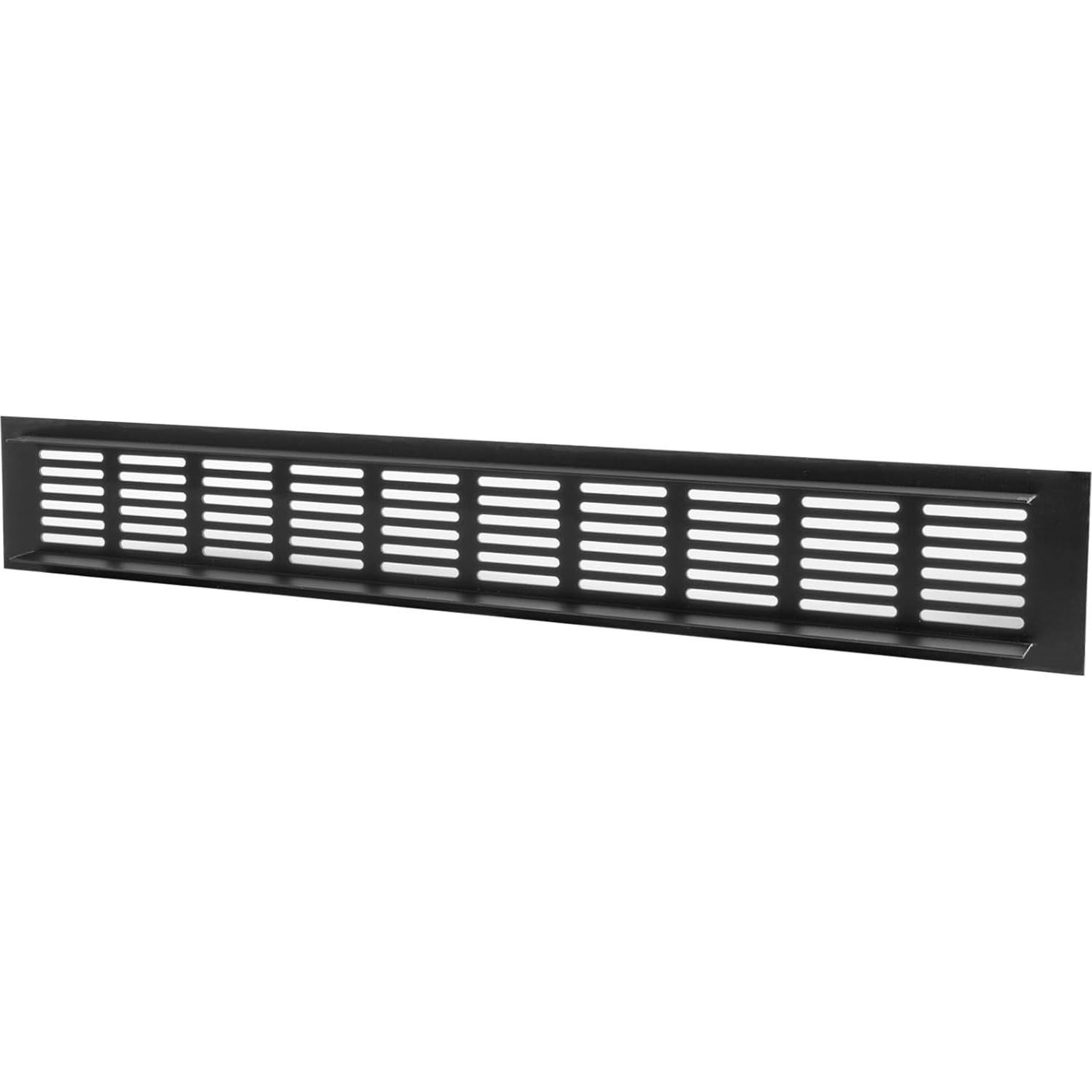 Vent Systems 16 x 2.4 Inch (Outer Dimensions) Air Supply Ventilation Grille - Brown Aluminum Rectangle Intake/Exhaust Door Vent Deflector - HVAC for Home Improvement Floor, Wall Duct Cover