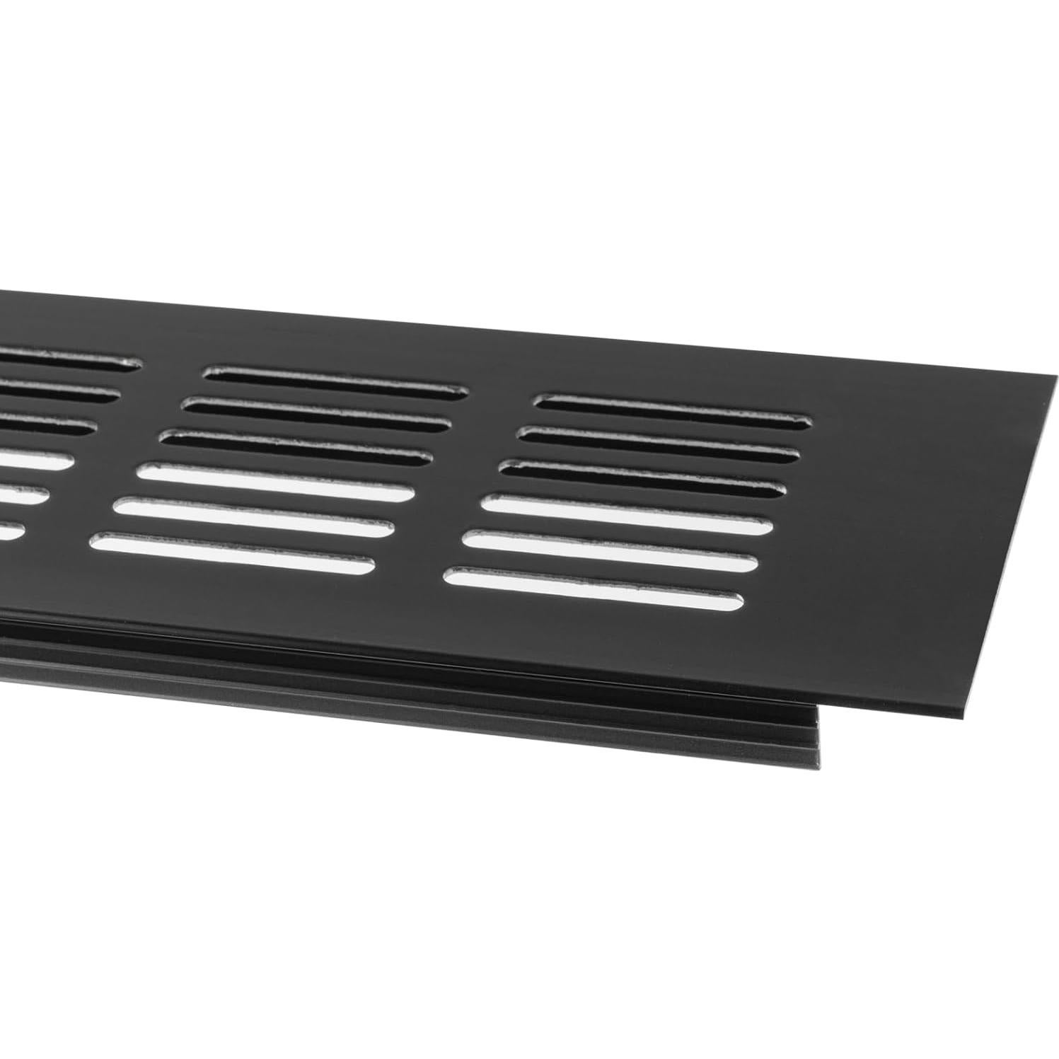 Vent Systems 16 x 2.4 Inch (Outer Dimensions) Air Supply Ventilation Grille - Brown Aluminum Rectangle Intake/Exhaust Door Vent Deflector - HVAC for Home Improvement Floor, Wall Duct Cover