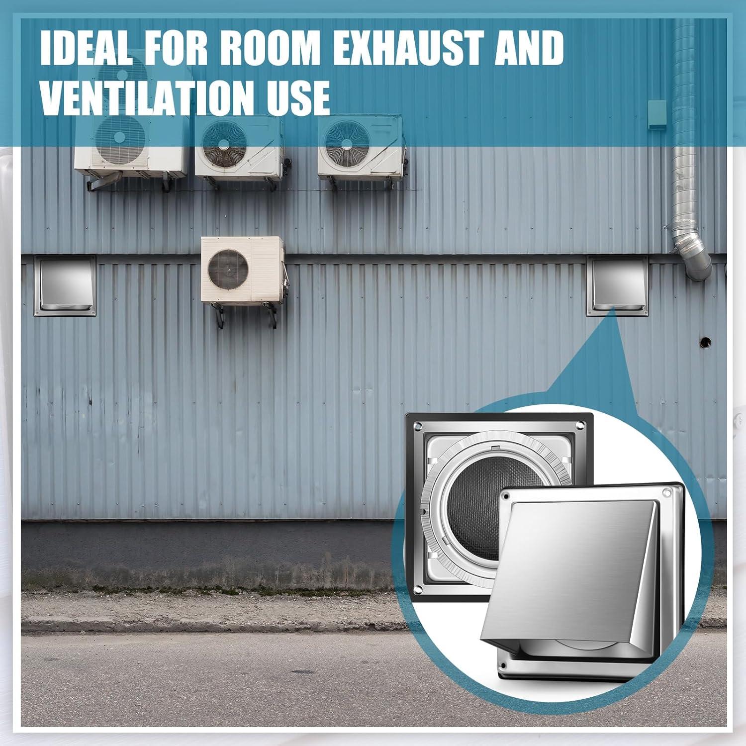 Cubierta de Ventilación para Secadora Gisafai 10 cm Acero Inoxidable