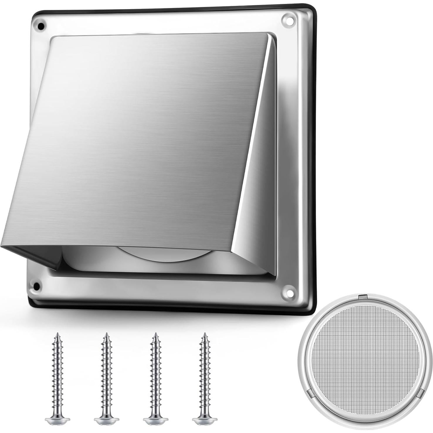 Cubierta de Ventilación para Secadora Gisafai 10 cm Acero Inoxidable