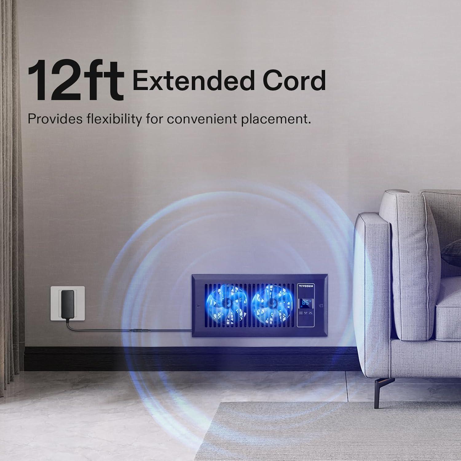 Ventilador de Refuerzo VIVOSUN 6.5W Silencioso 30x14cm