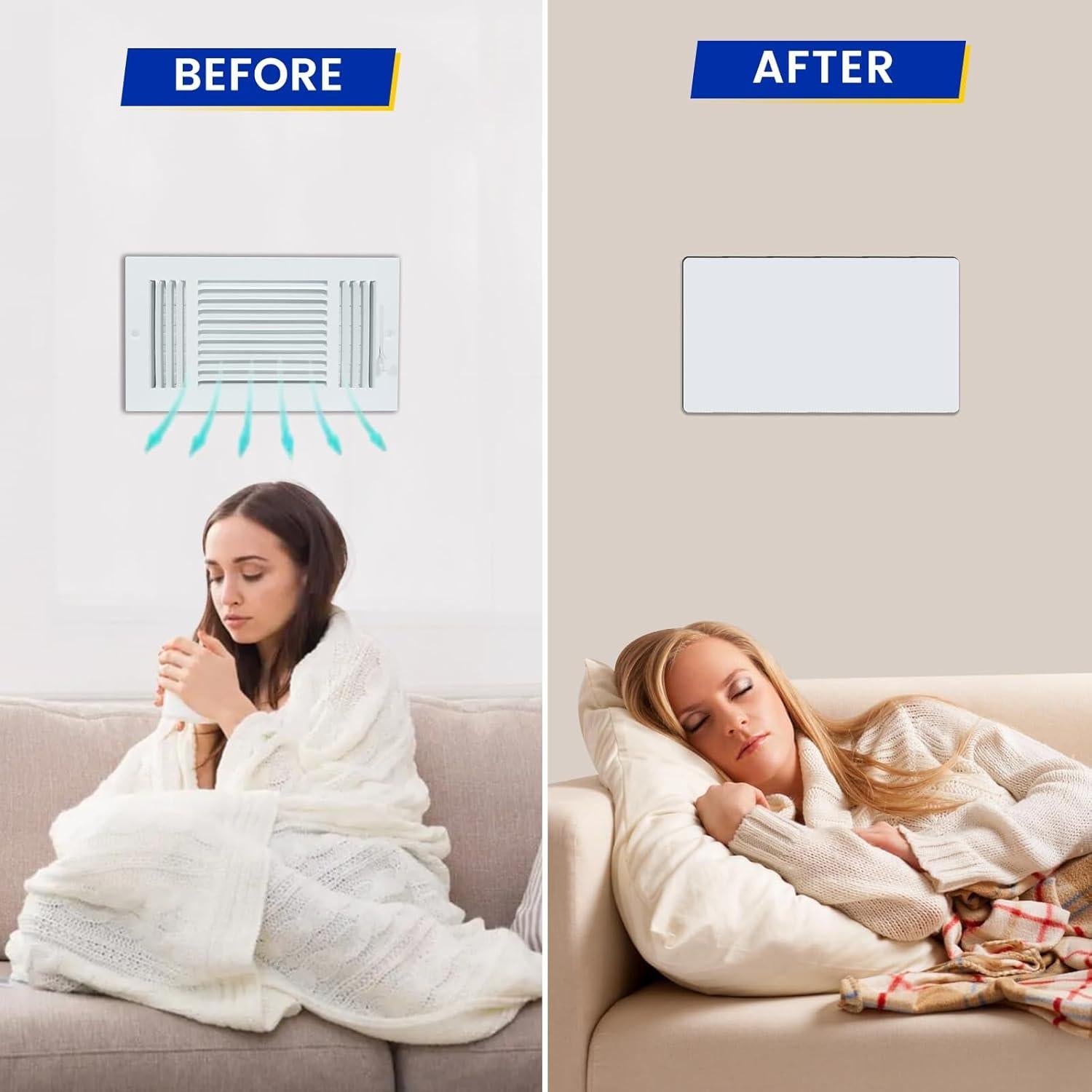 Cubiertas Magnéticas para Ventilación Seatern 20.32x39.37 cm Paquete de 3